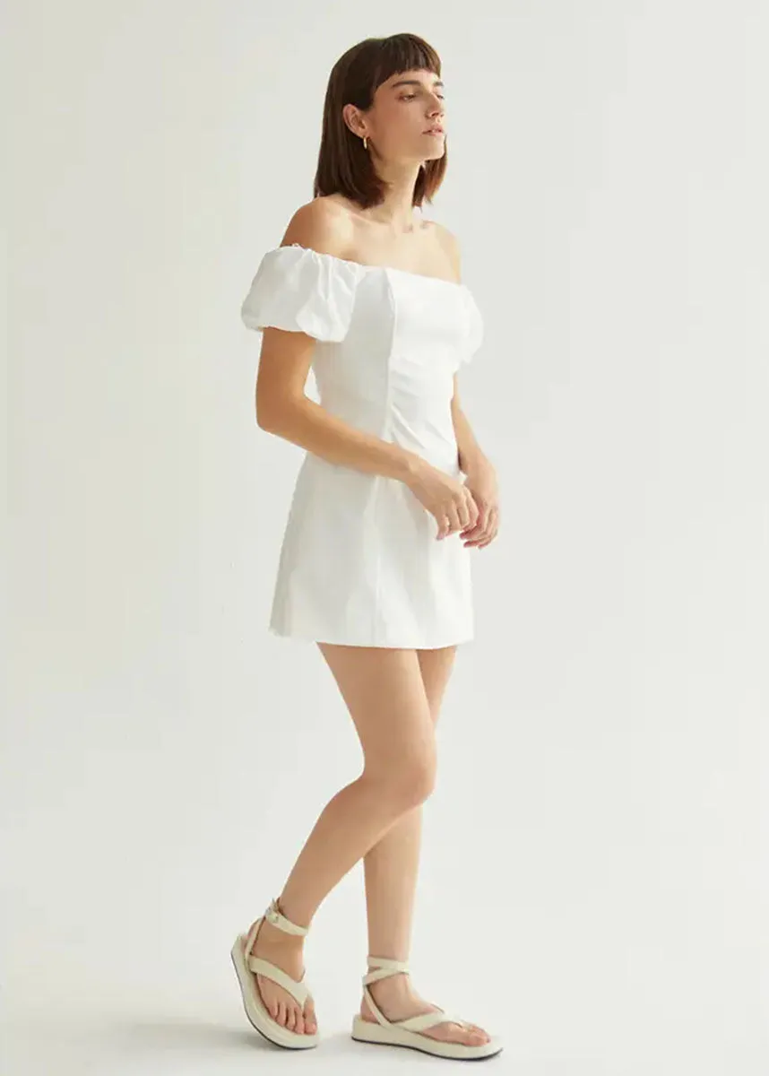 Abigail Off-Shoulder Mini Dress - White