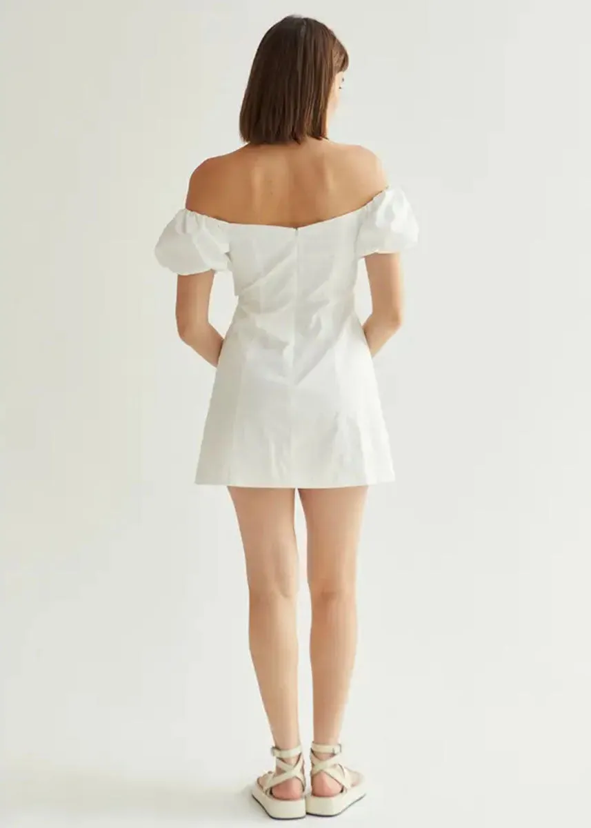 Abigail Off-Shoulder Mini Dress - White