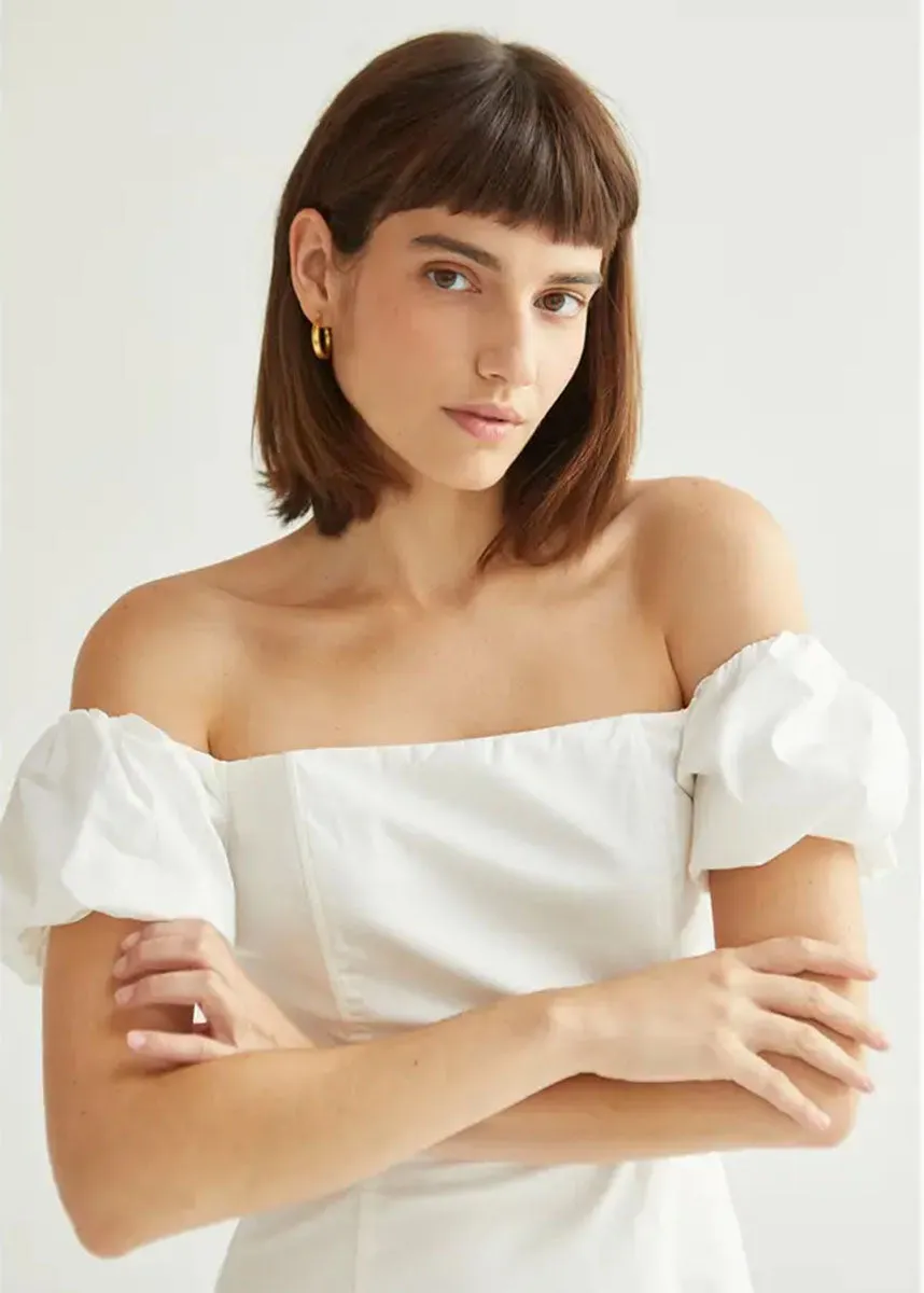 Abigail Off-Shoulder Mini Dress - White