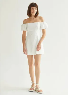 Abigail Off-Shoulder Mini Dress - White