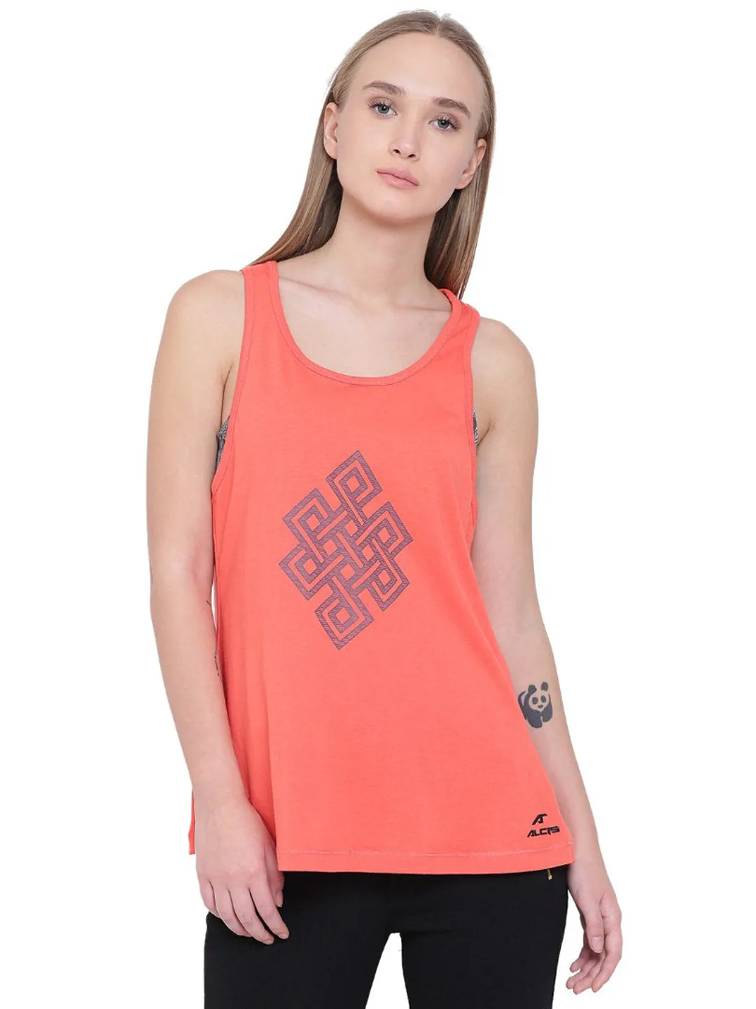 Alcis Infinity Orange Tank Top