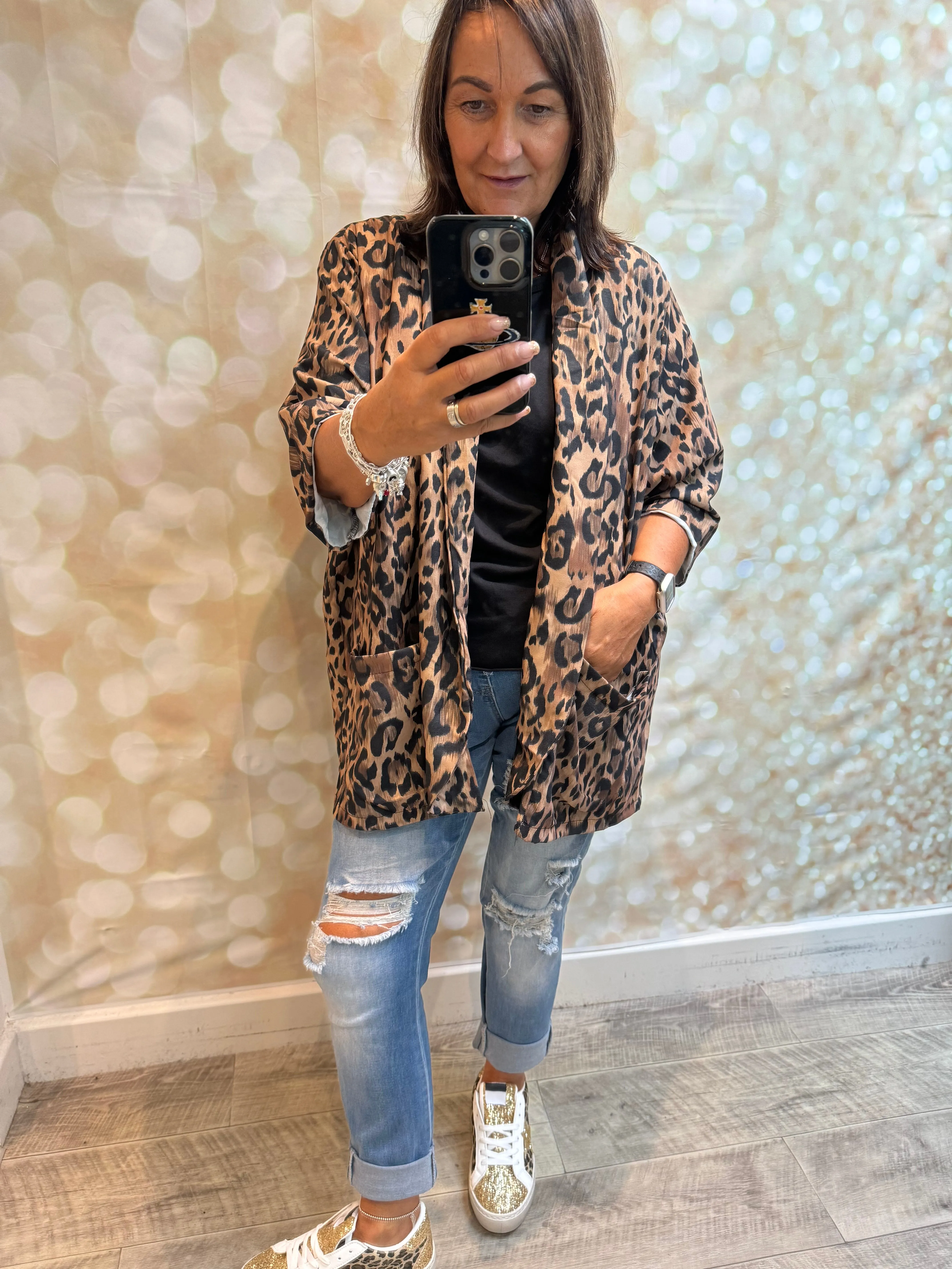 Basic Leopard/Zebra Lightweight Blazer