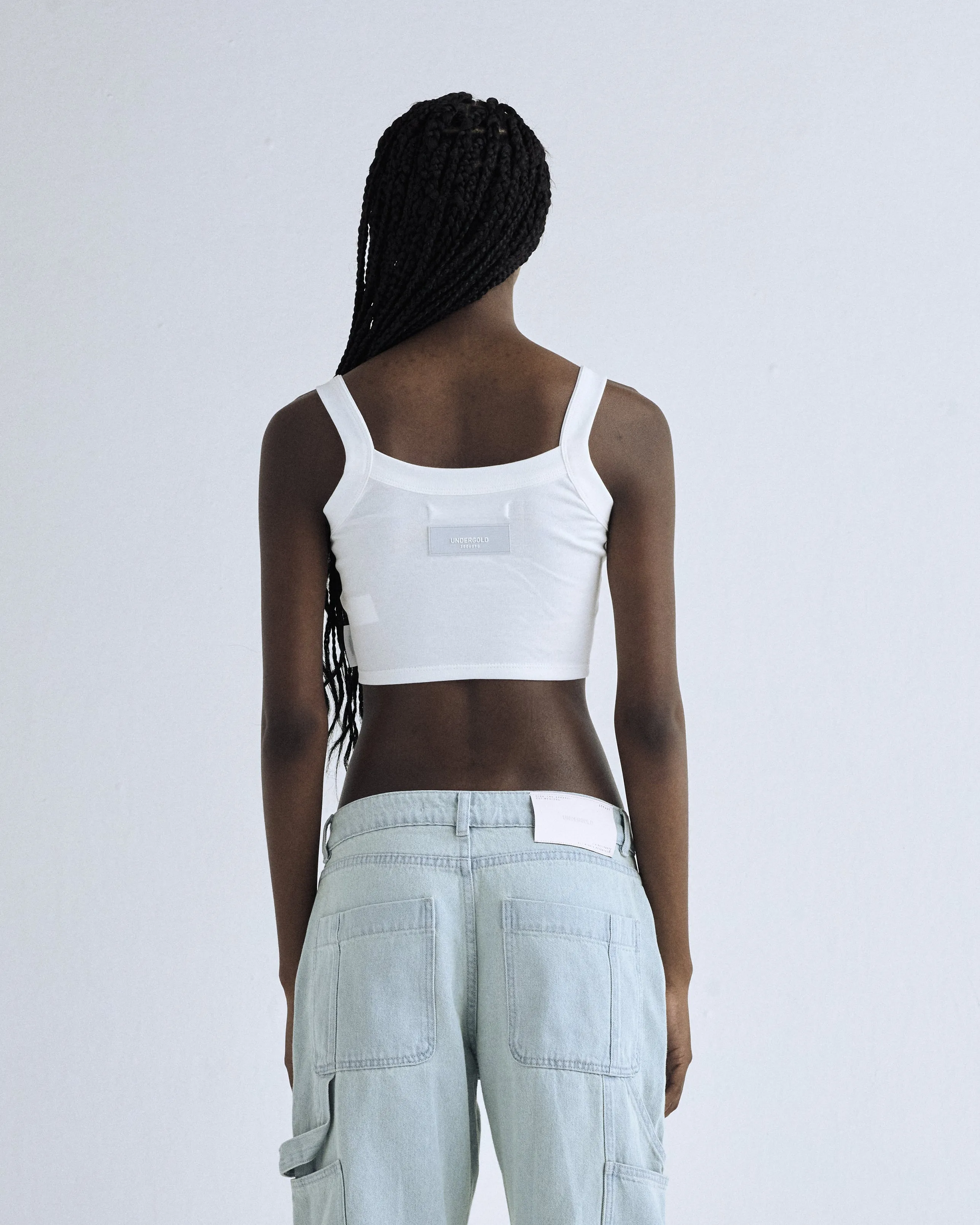 Basics Cropped Tank Top White