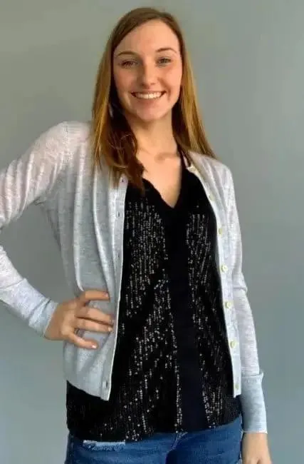 Black sequin tank top