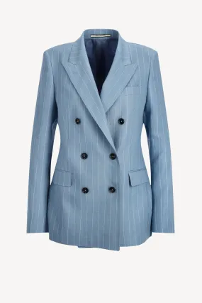 Blazer Parigi Pinstripe in Azzurro