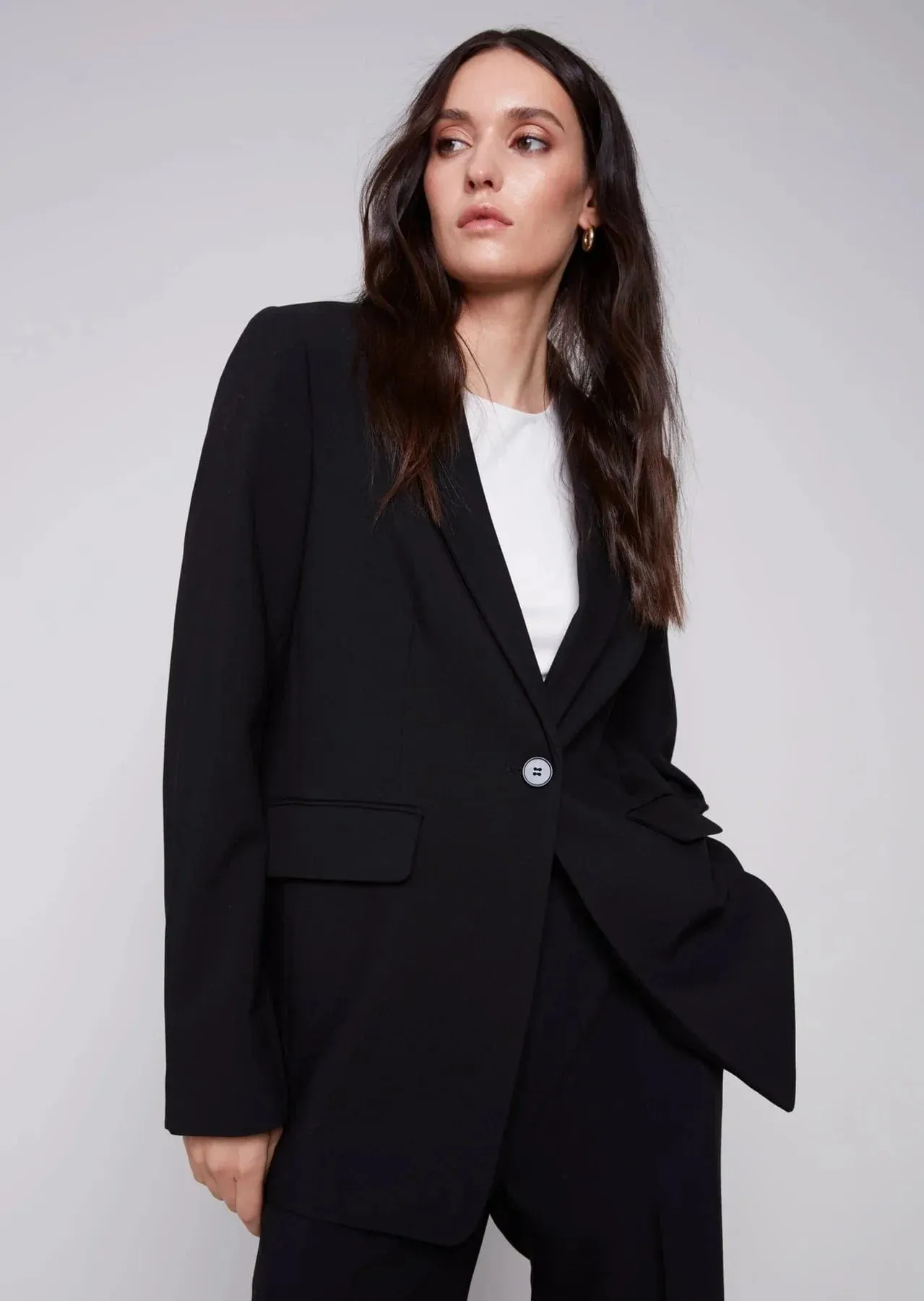 BLAZER WITH RUCHED BACK