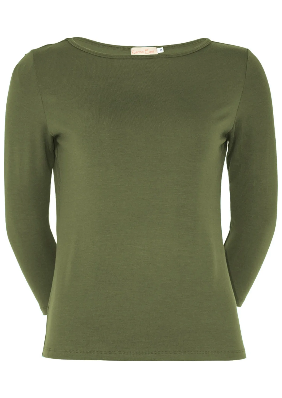 Boat Neck Top Olive