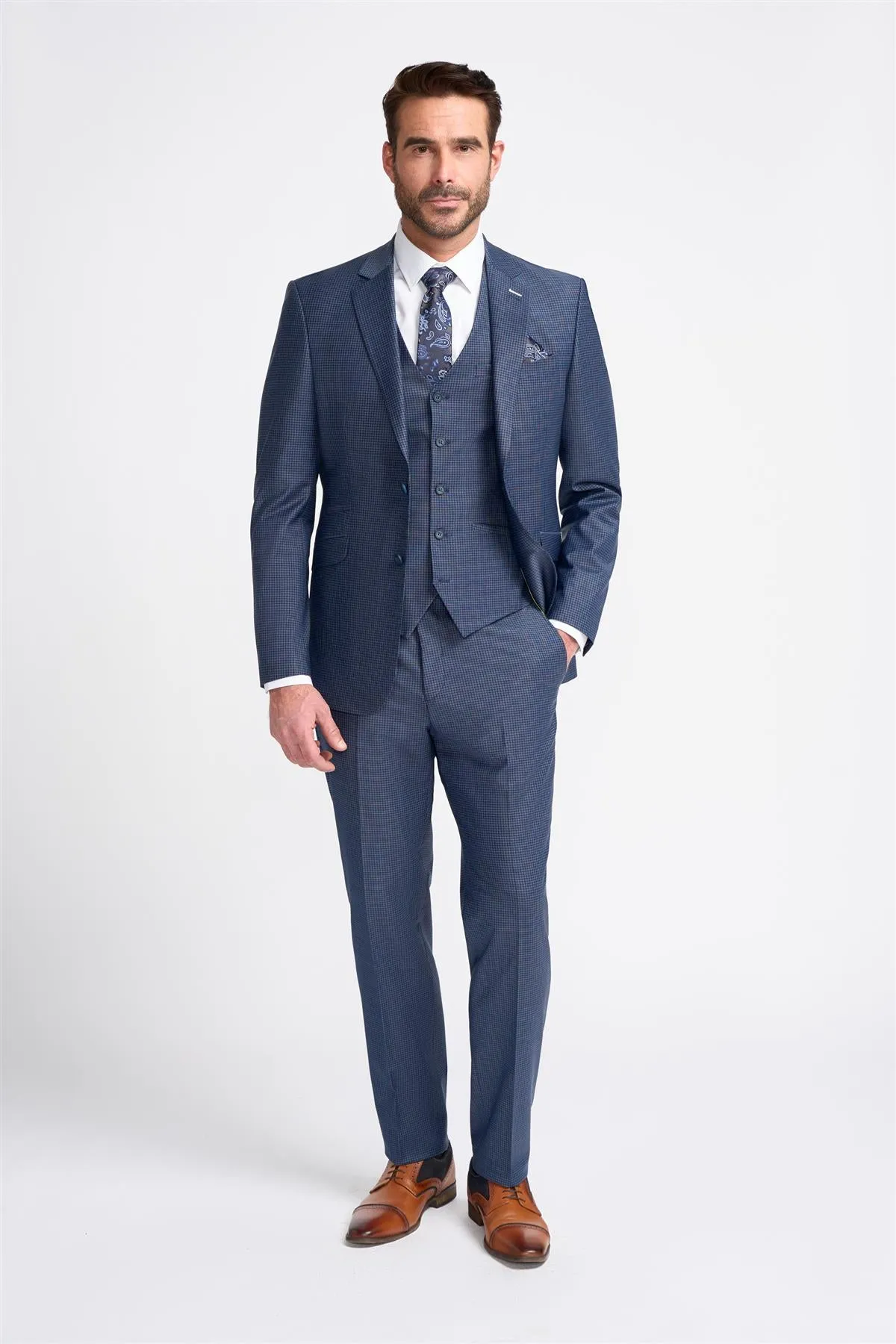 Bond Navy Check Blazer