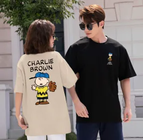 “CHARLIE BROWN” Drop-Shoulder Oversized Tee - 2038