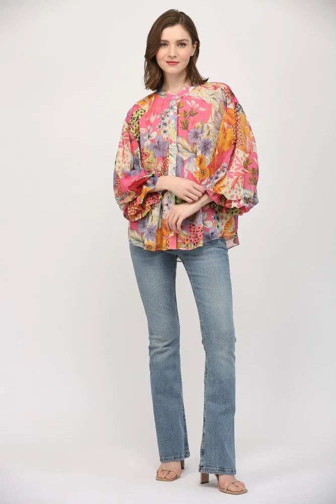 Chiffon Bubble Blouse