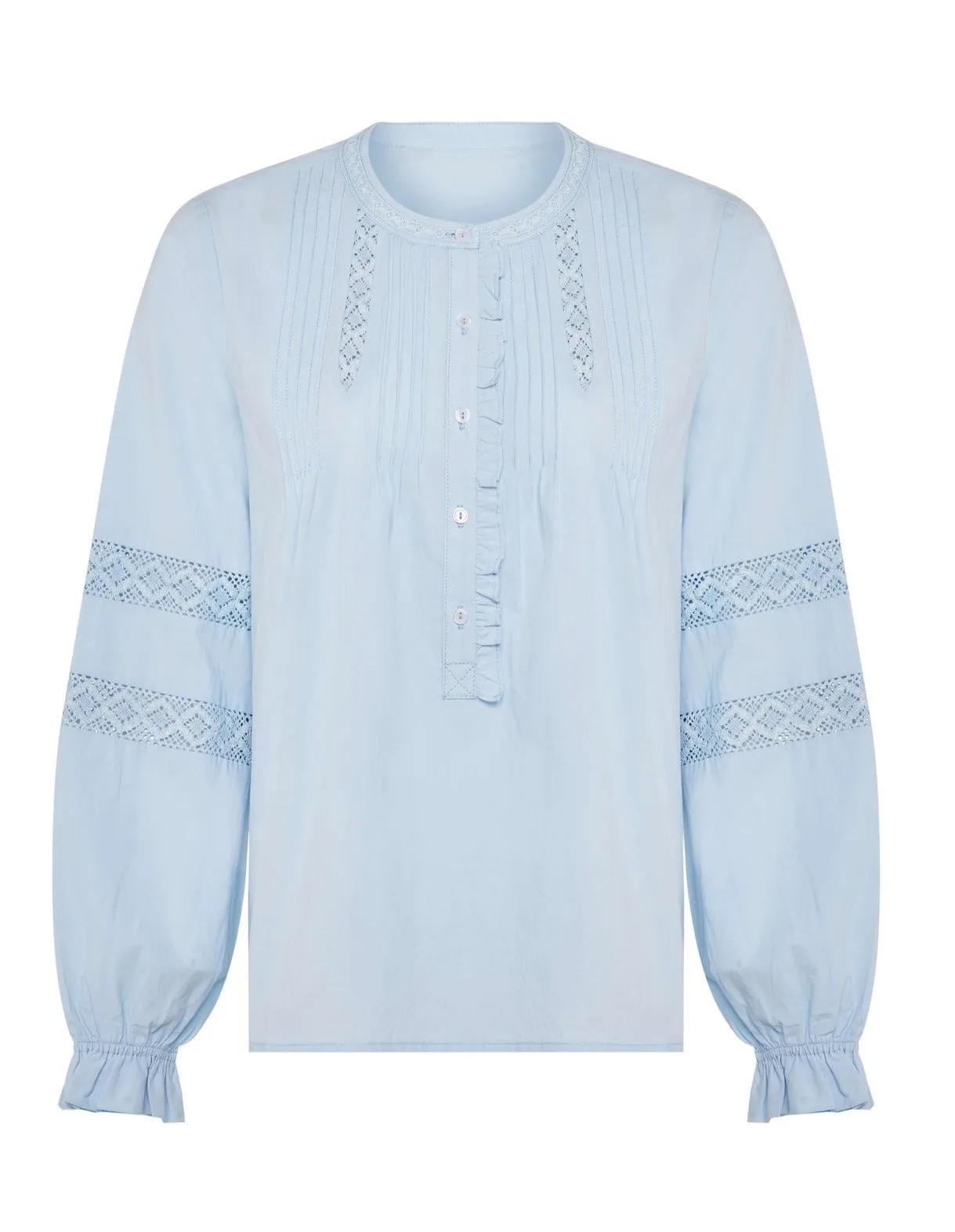 Cleo Blue Cotton Top - 50% OFF