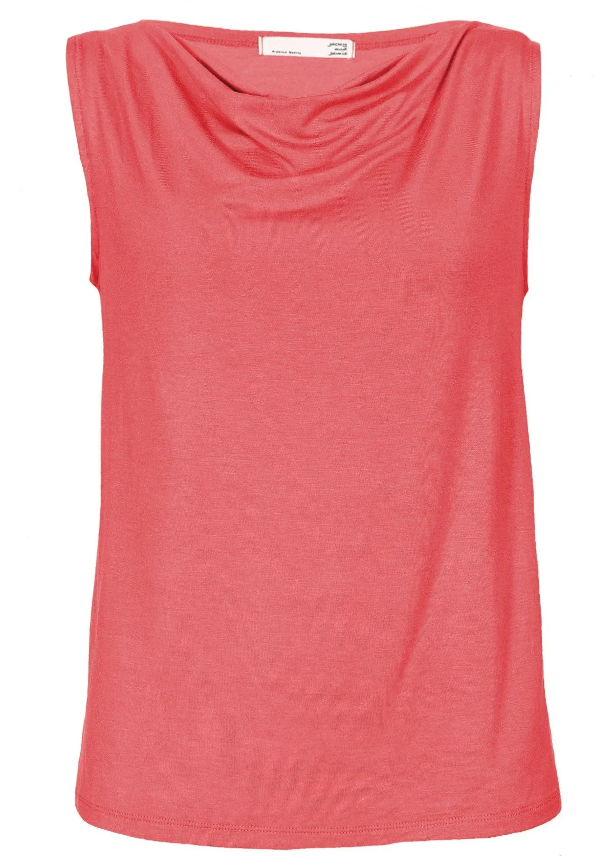 Cowl Neck Singlet Top Rose Pink