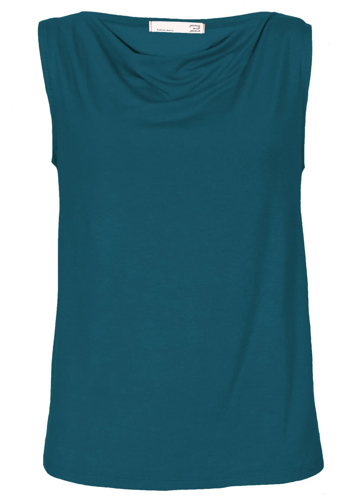 Cowl Neck Singlet Top Teal