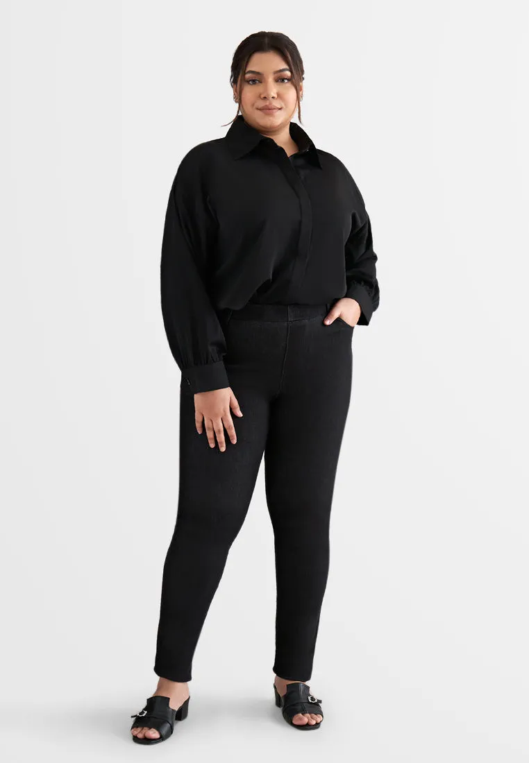 Darla Effortless Drop Shoulder Shirt - Black