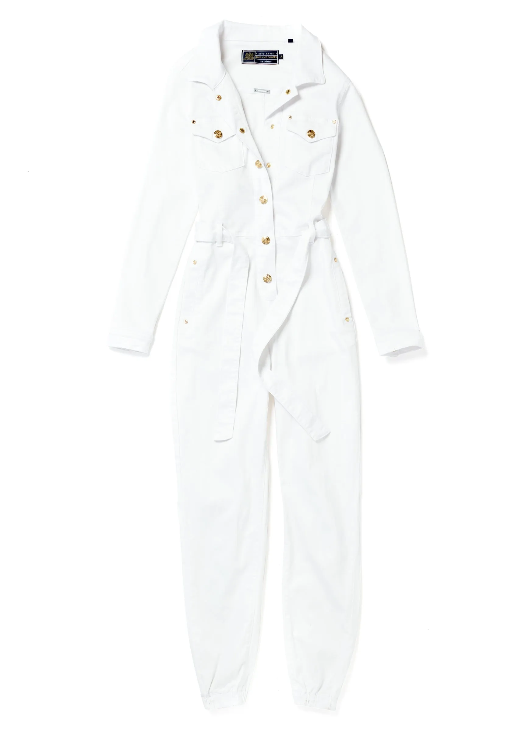 Denim Jumpsuit (Optic White)