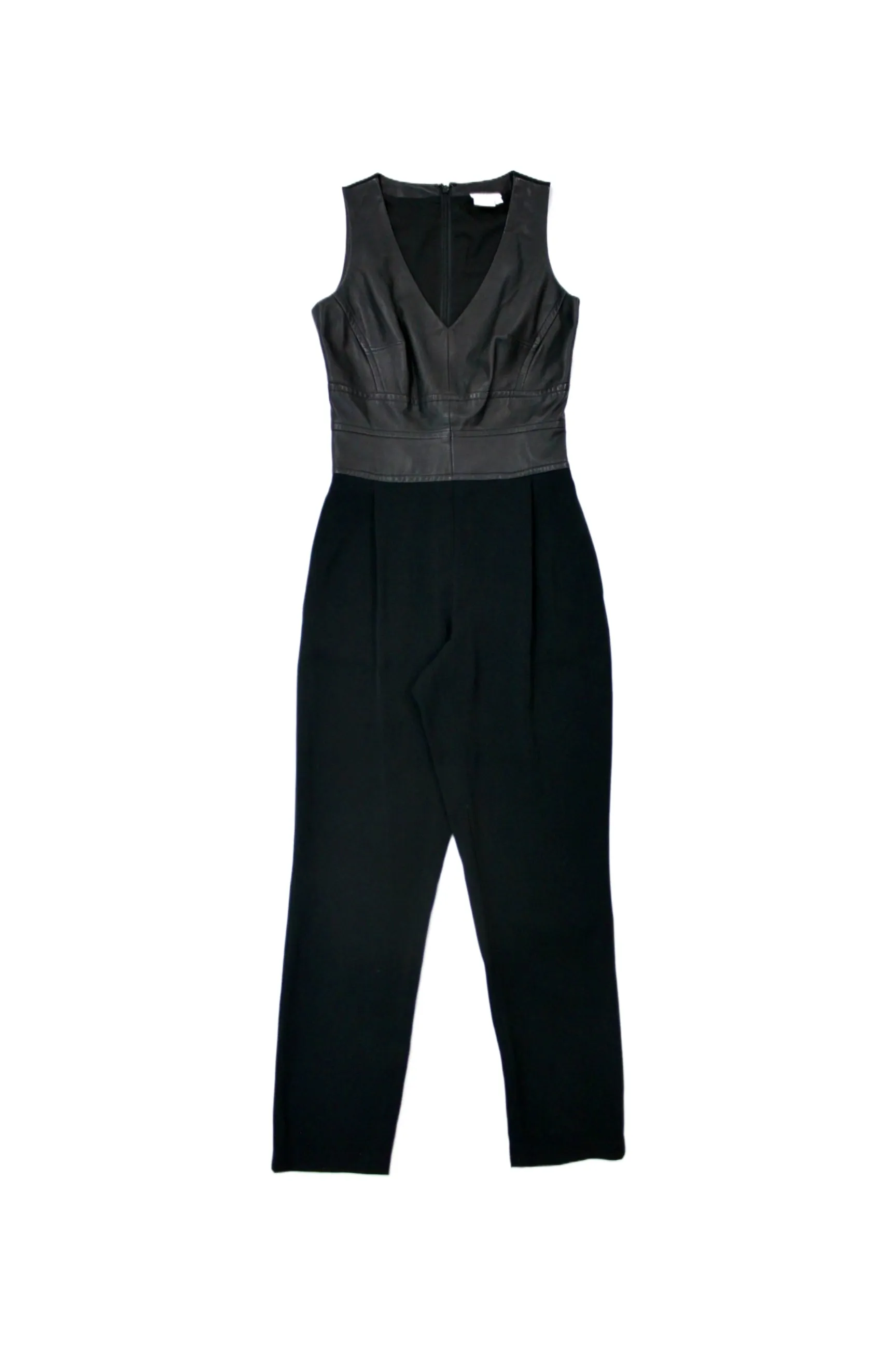 DKNY - Pleather Bodice Jumpsuit