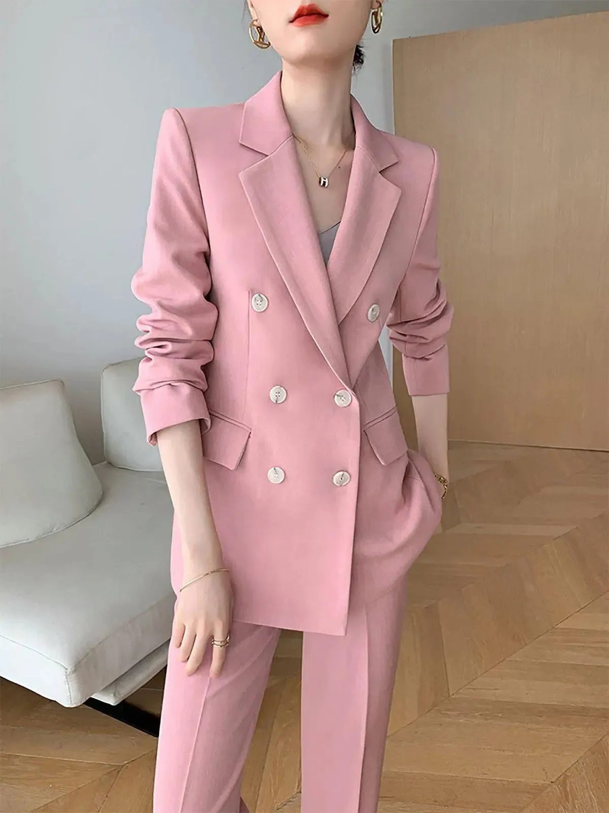 Double Breasted Blazer Pantsuit