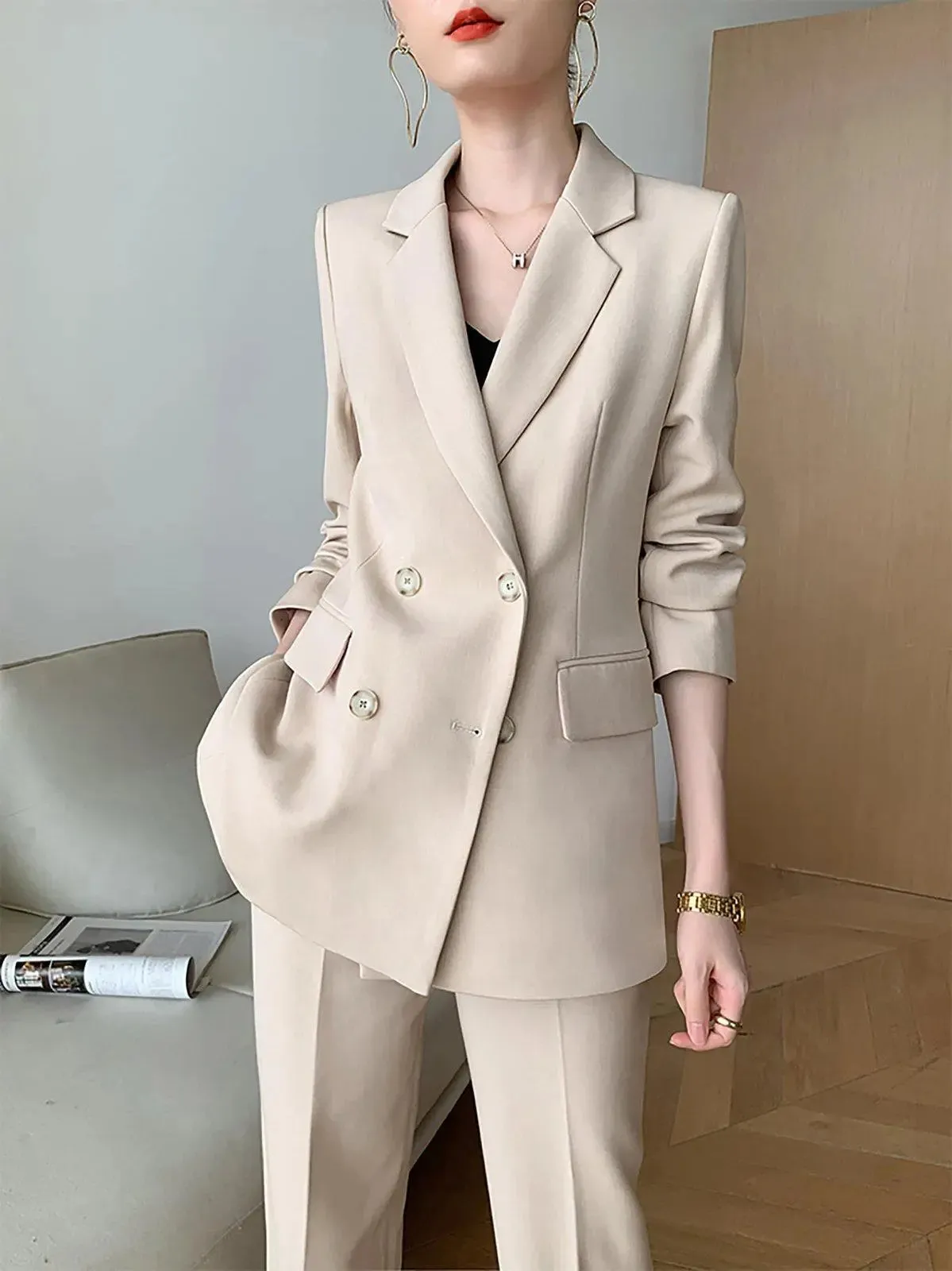 Double Breasted Blazer Pantsuit