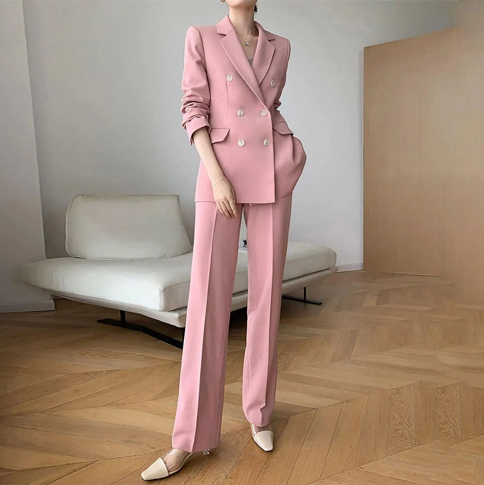 Double Breasted Blazer Pantsuit