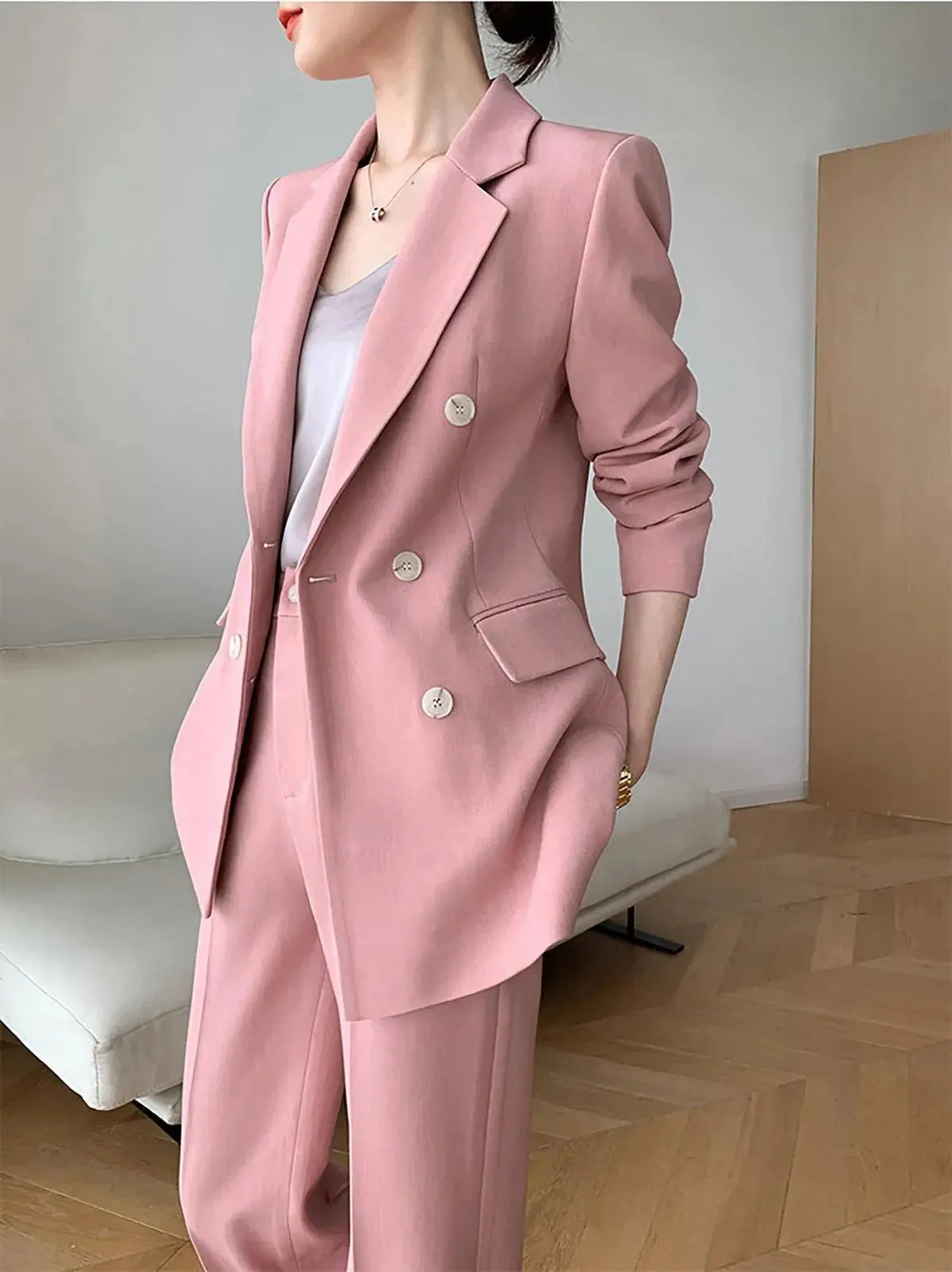 Double Breasted Blazer Pantsuit