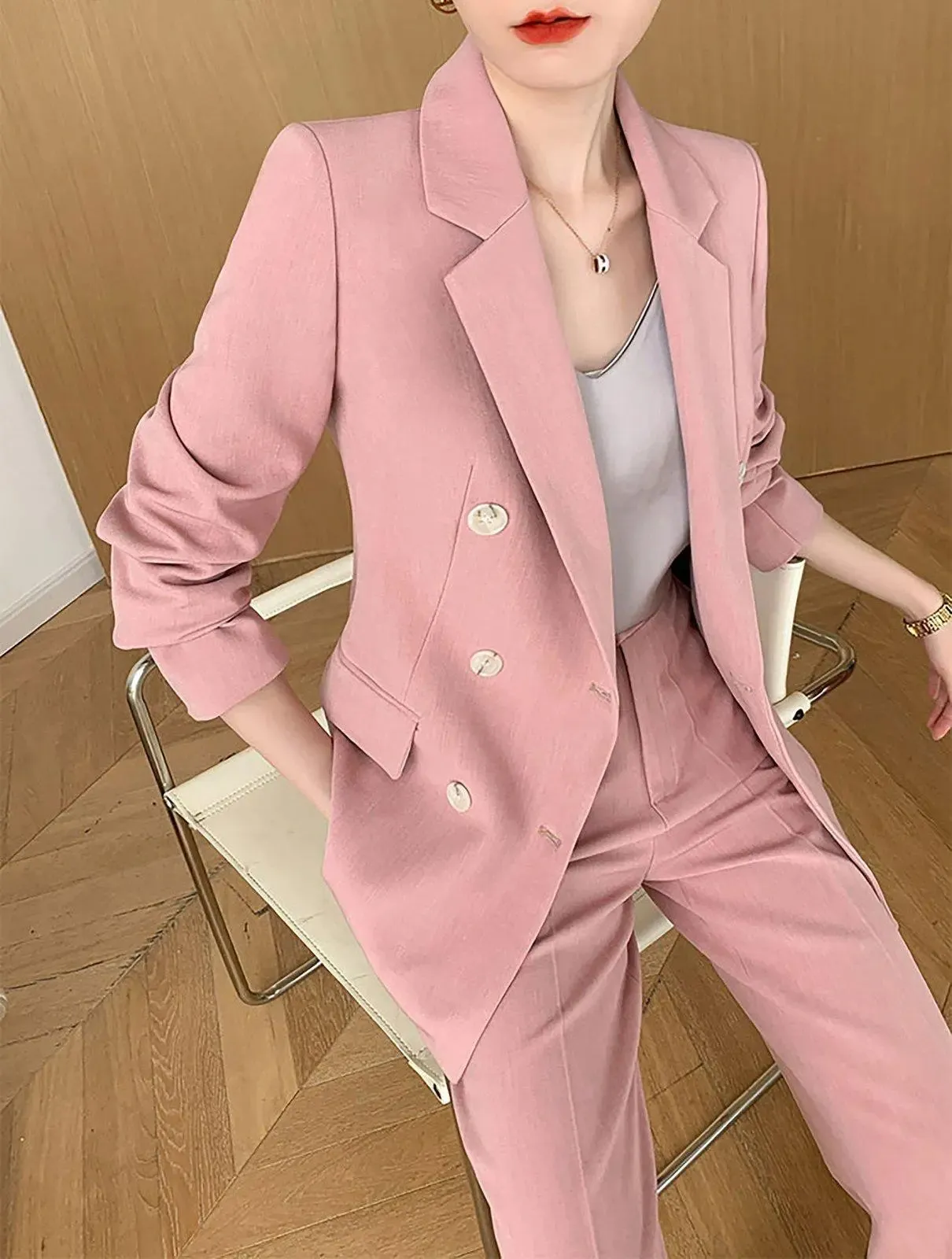 Double Breasted Blazer Pantsuit