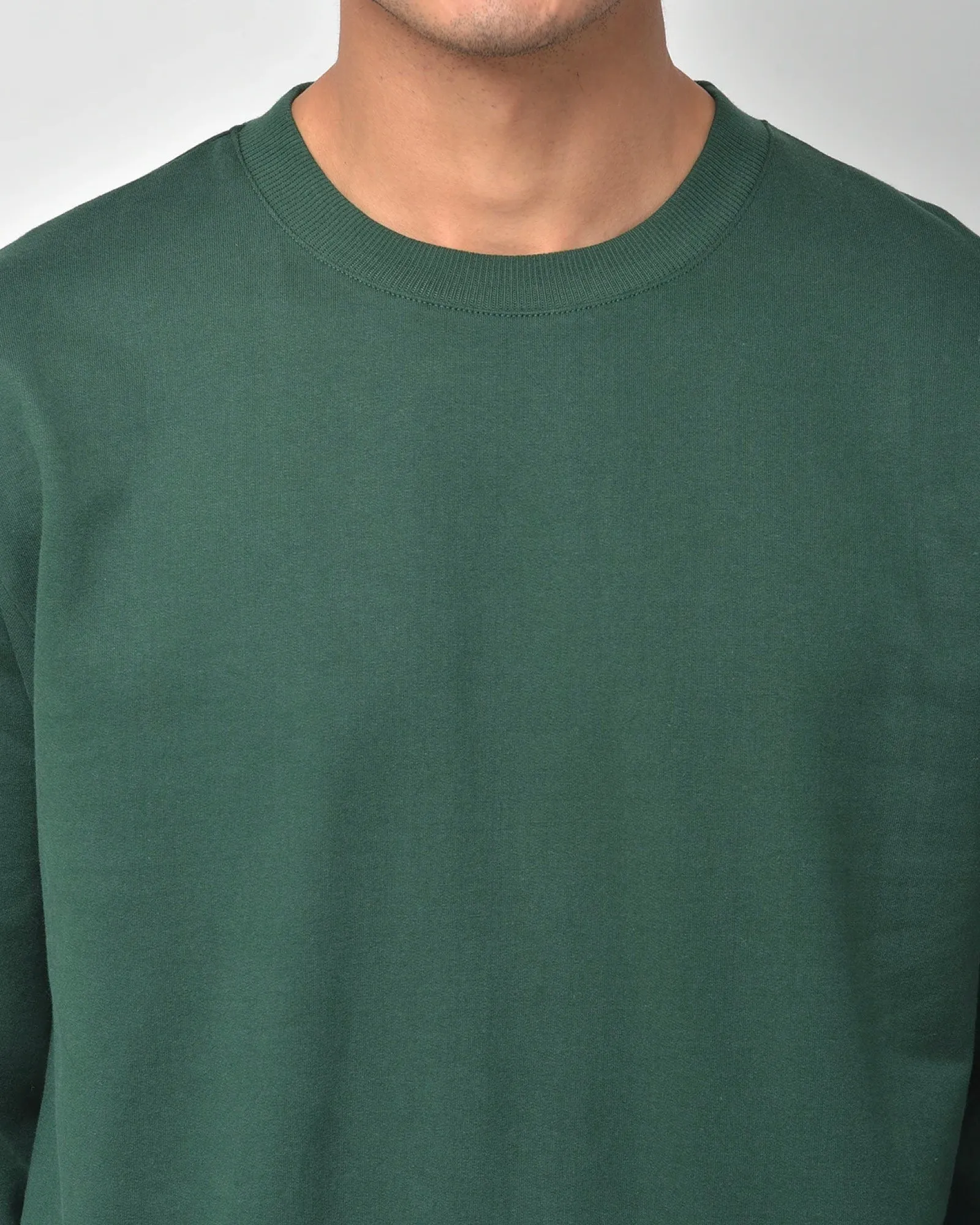 Drop Shoulder Sweatshirt: Emerald Green kg