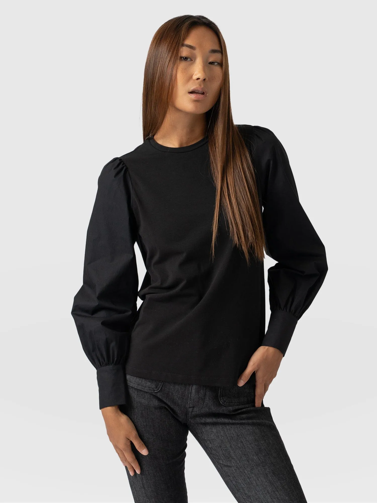 Eva Mock Shirt - Black