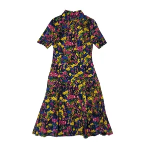 floral dress mock neck - size large