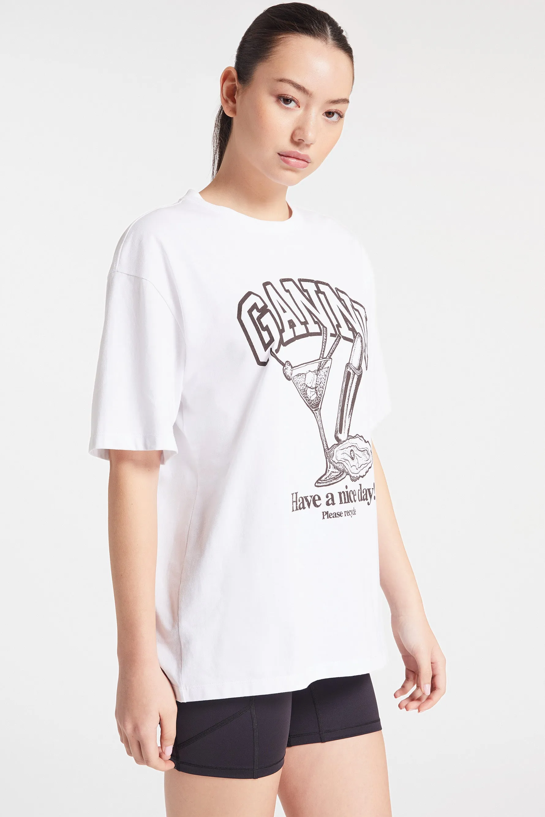 Future Heavy Cocktail Drop Shoulder T-Shirt - Bright White