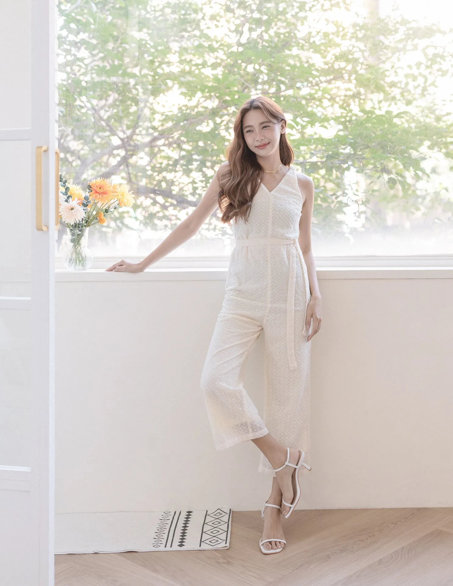 Genevieve Jumpsuit in Cream