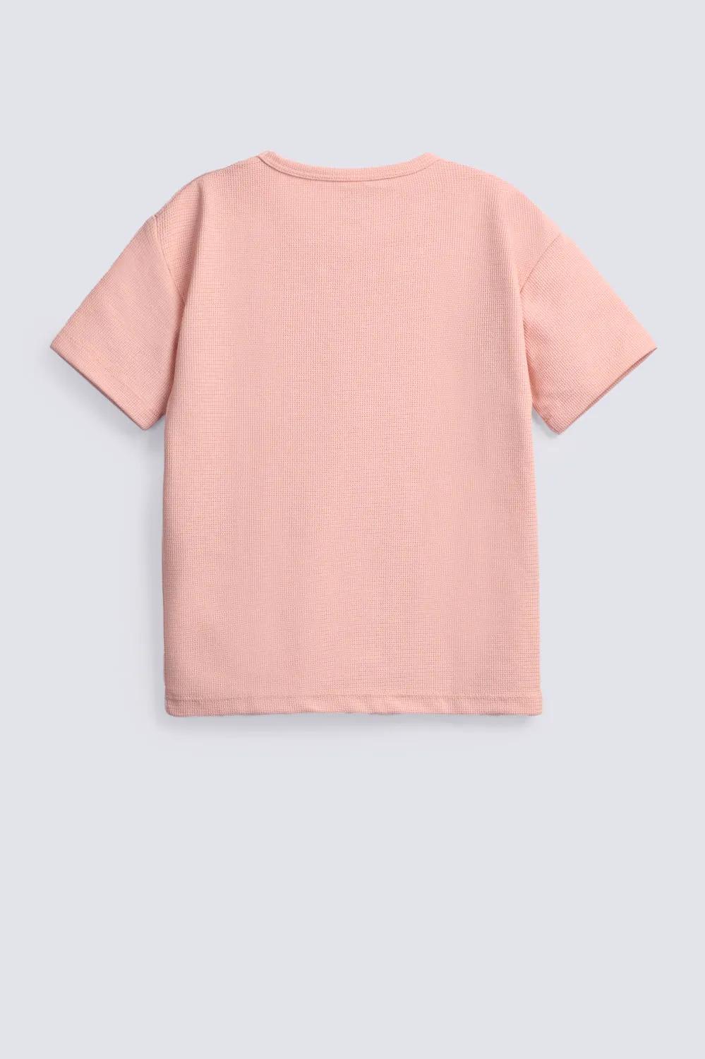 GIRLS EMBELLISHED DROP SHOULDER T SHIRT