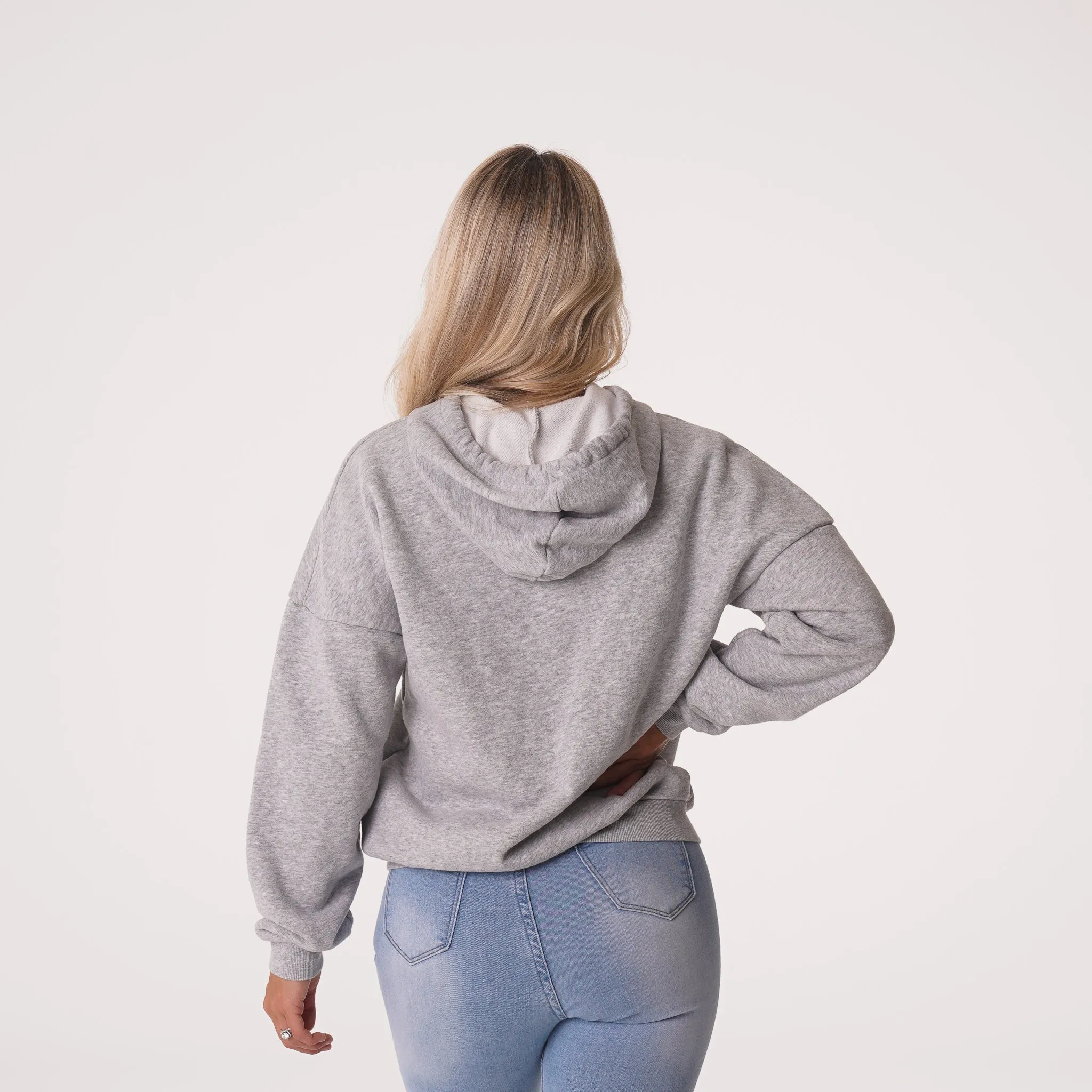 Grey Essential Drop Shoulder Hoodie