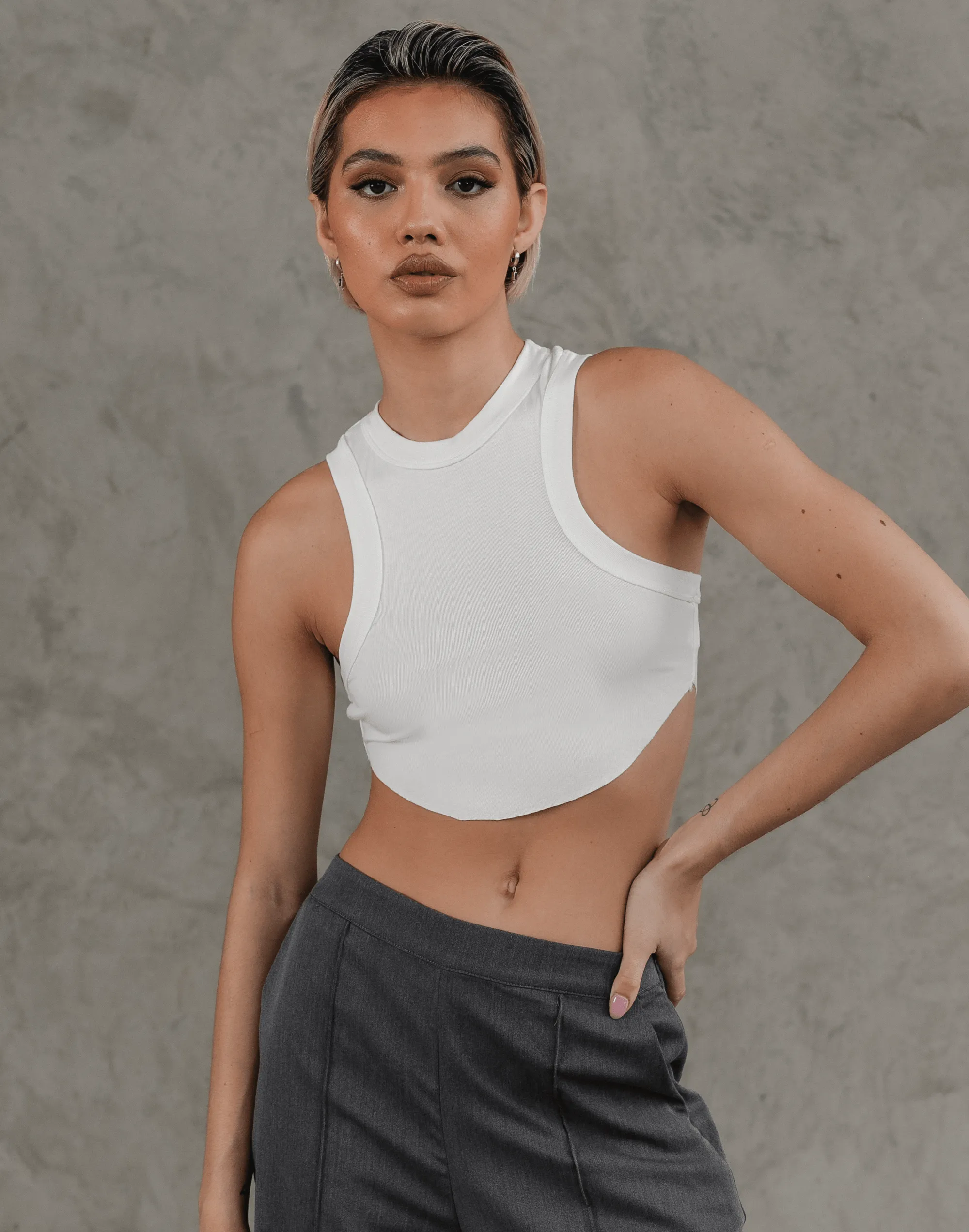 Hailee Tank Top (White)