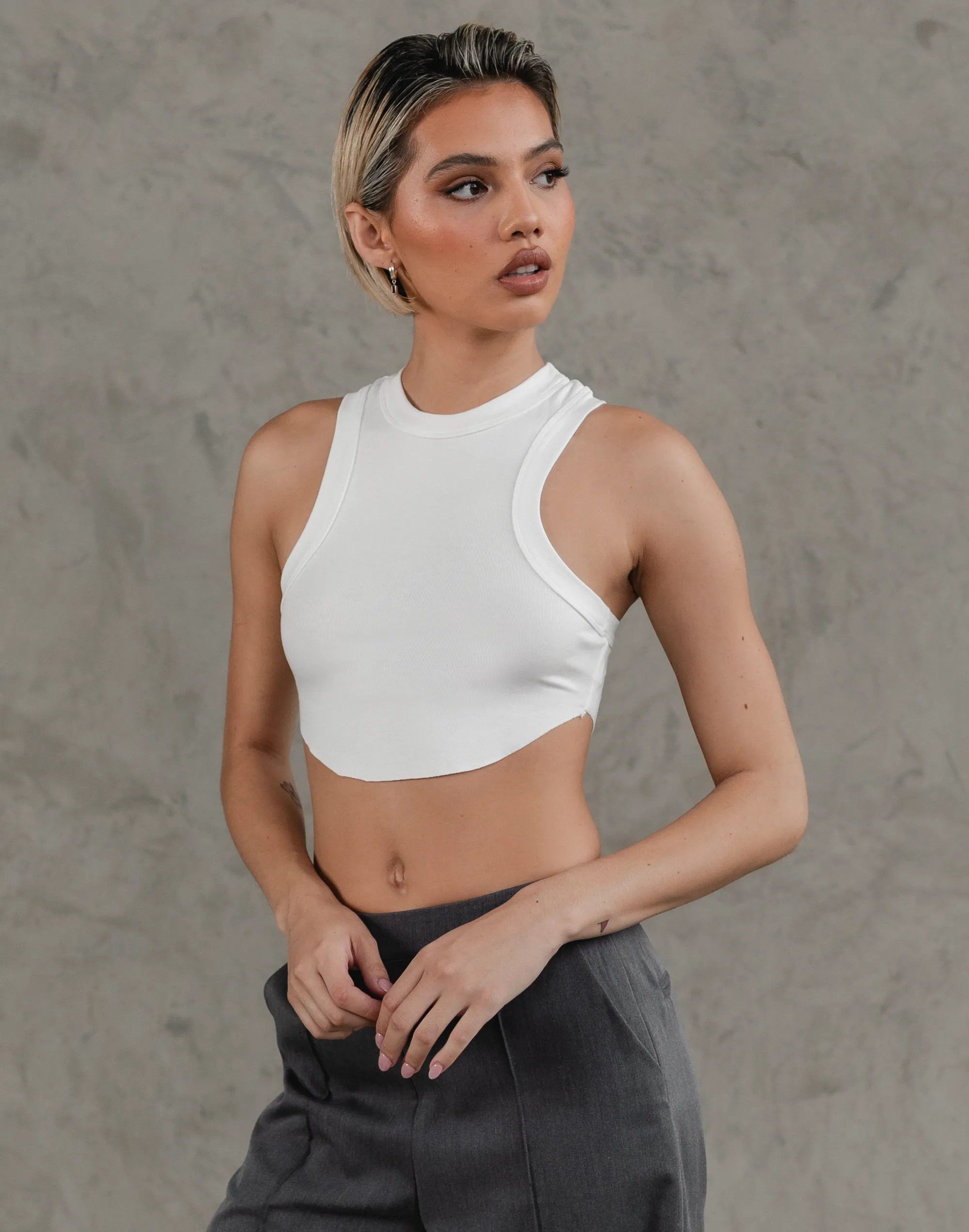 Hailee Tank Top (White)