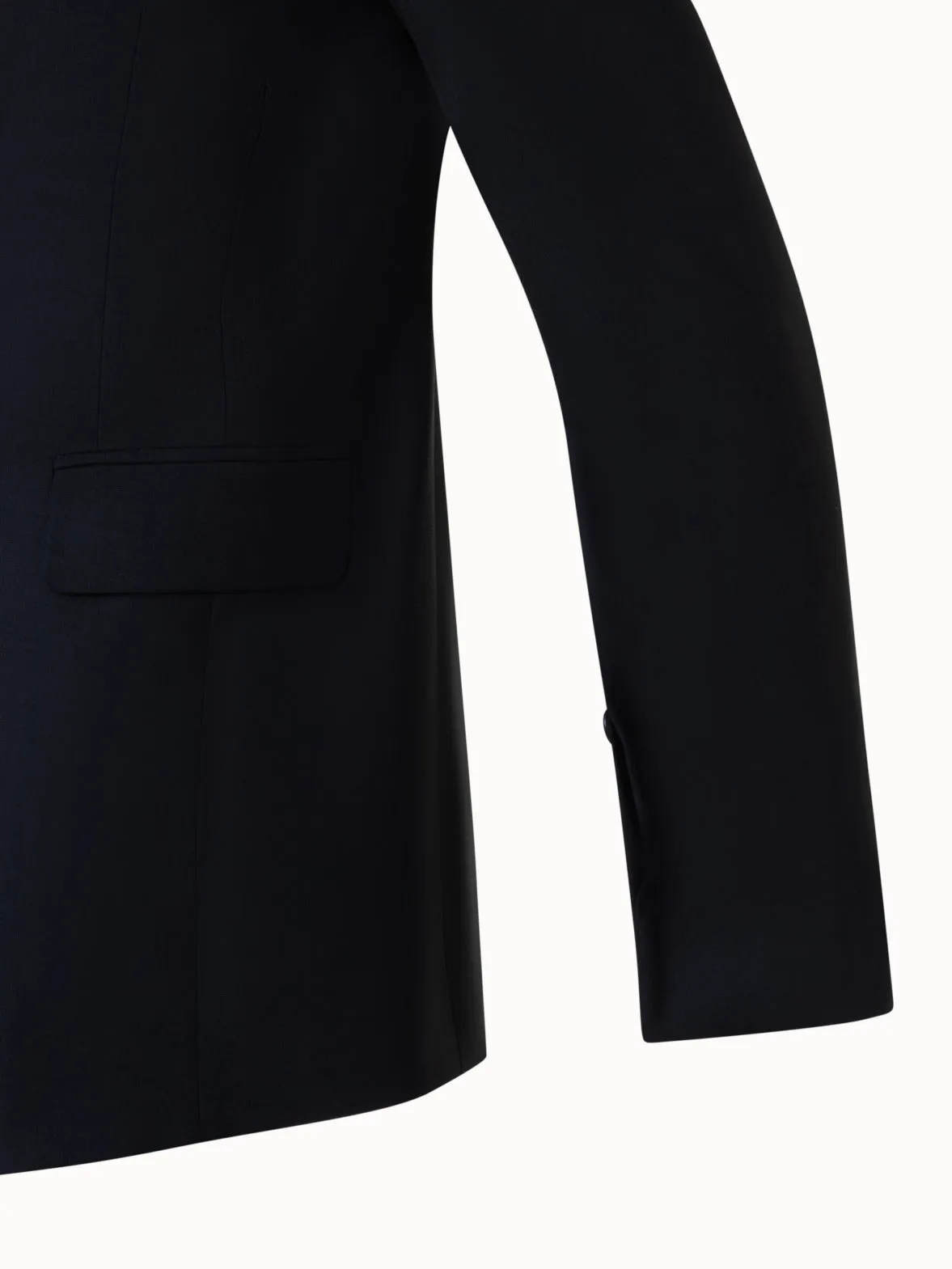 Langer taillierter Wollstretch-Blazer