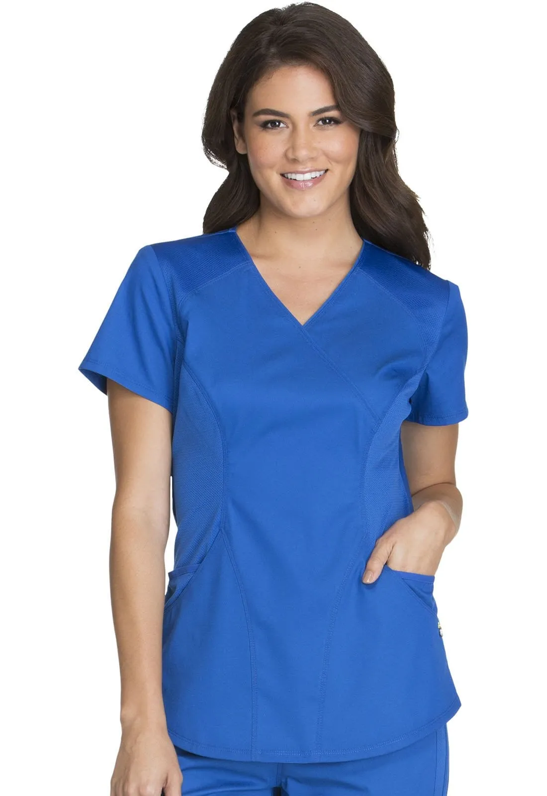 Luxe Sport  Mock Wrap Scrub Top  CK603