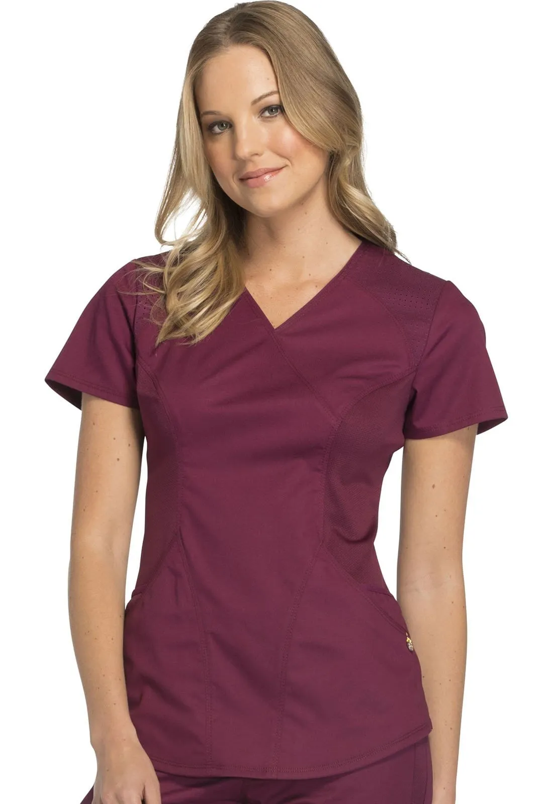 Luxe Sport  Mock Wrap Scrub Top  CK603