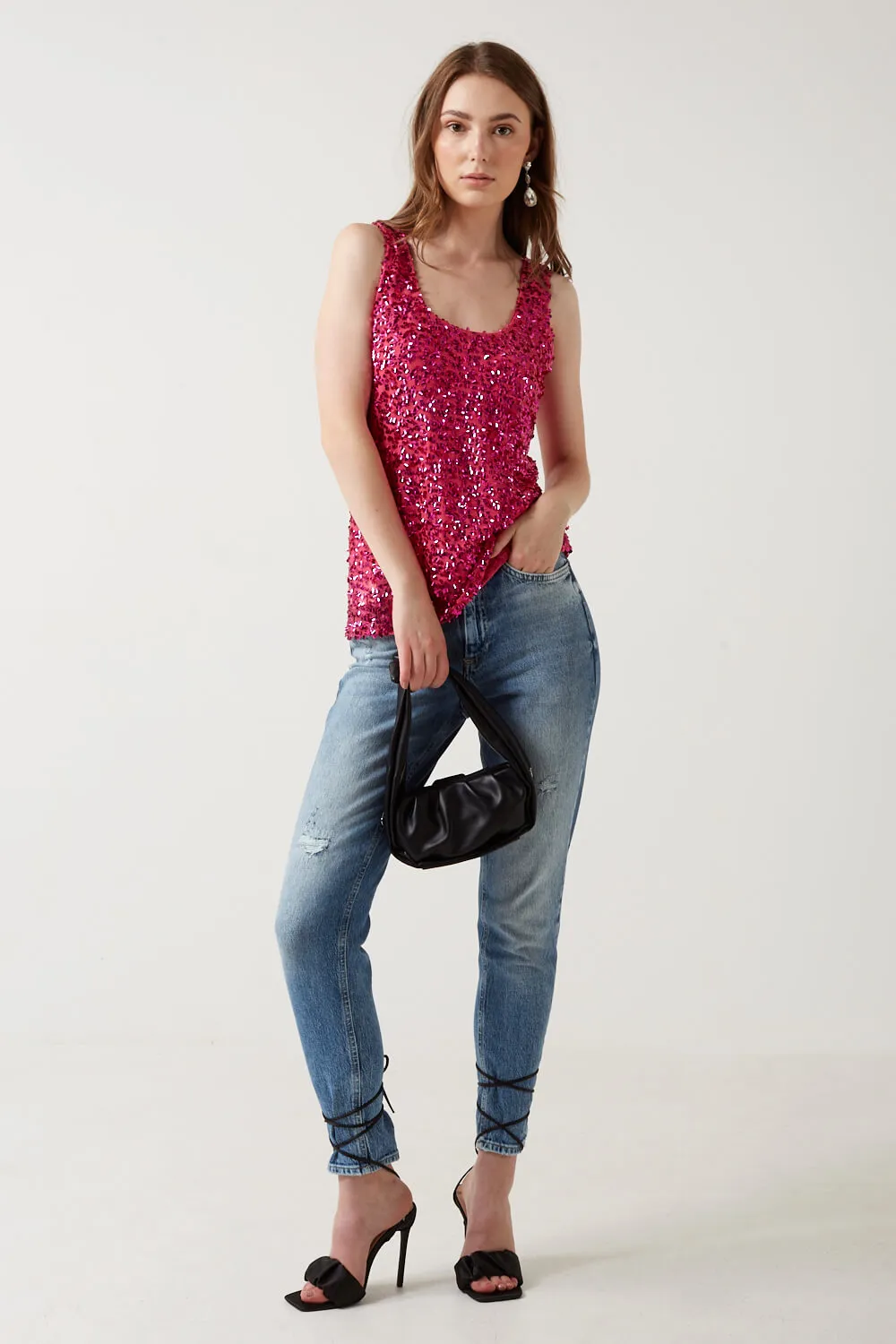 Marc Angelo Sequin Tank Top