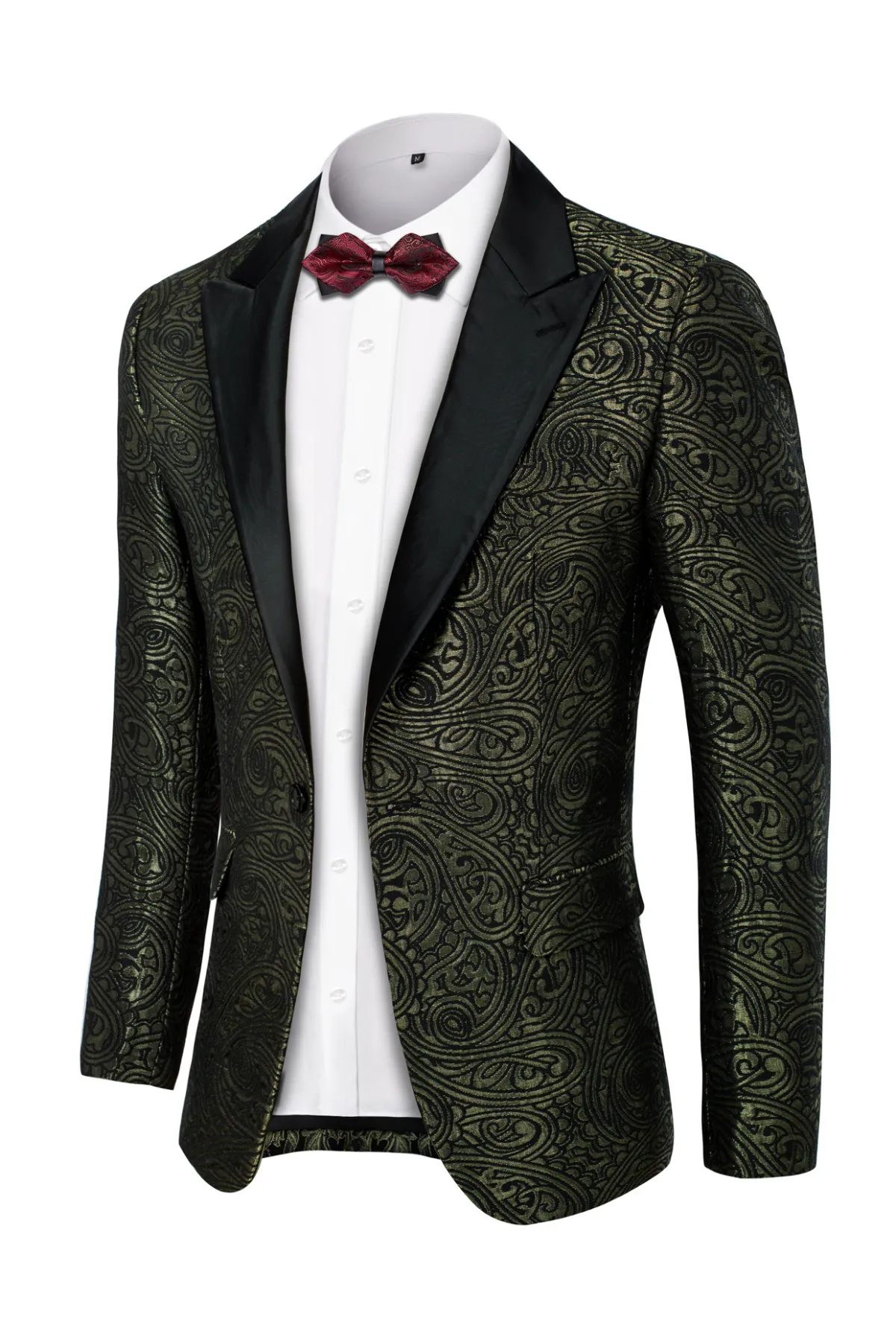 Men's Blazer Slim Fit Dress Floral Pattern Sport Jacket One Button