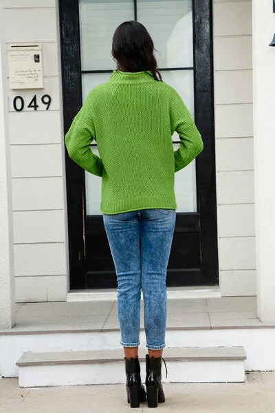 Mock Neck Long Sleeve Sweater