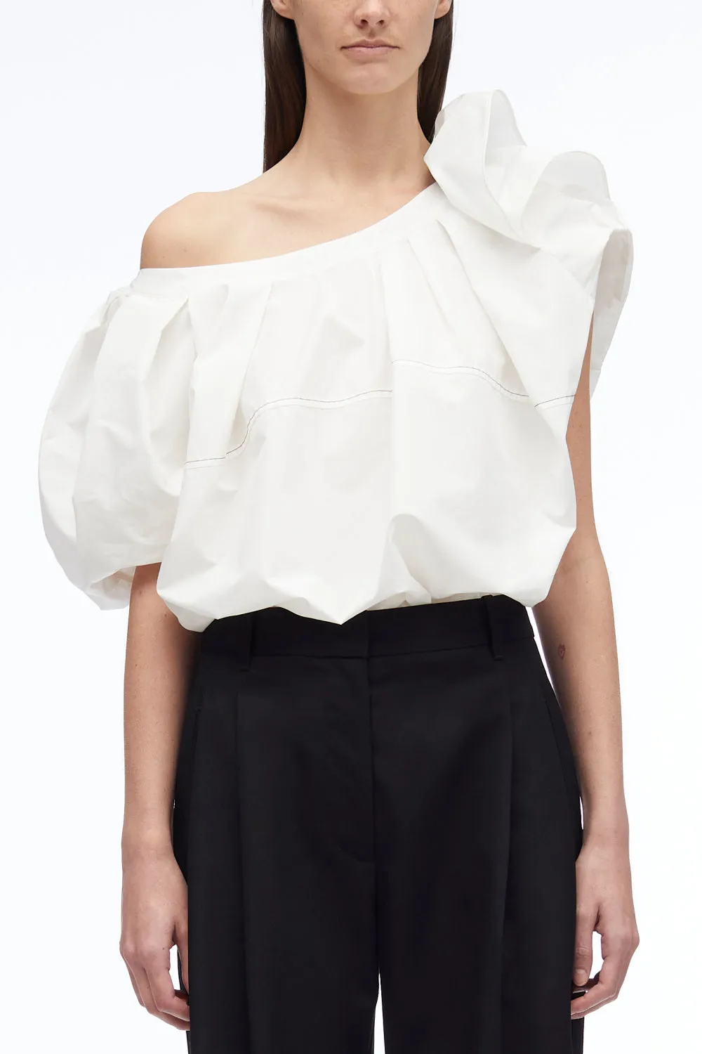 Poplin Flower Detail Top