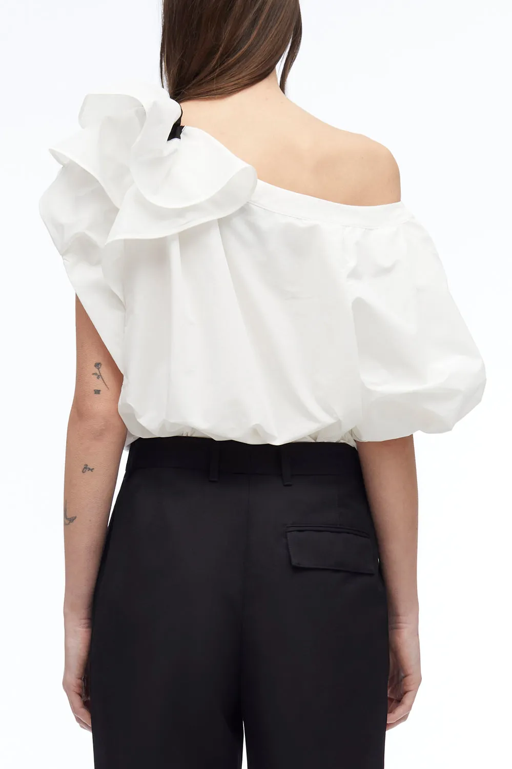 Poplin Flower Detail Top