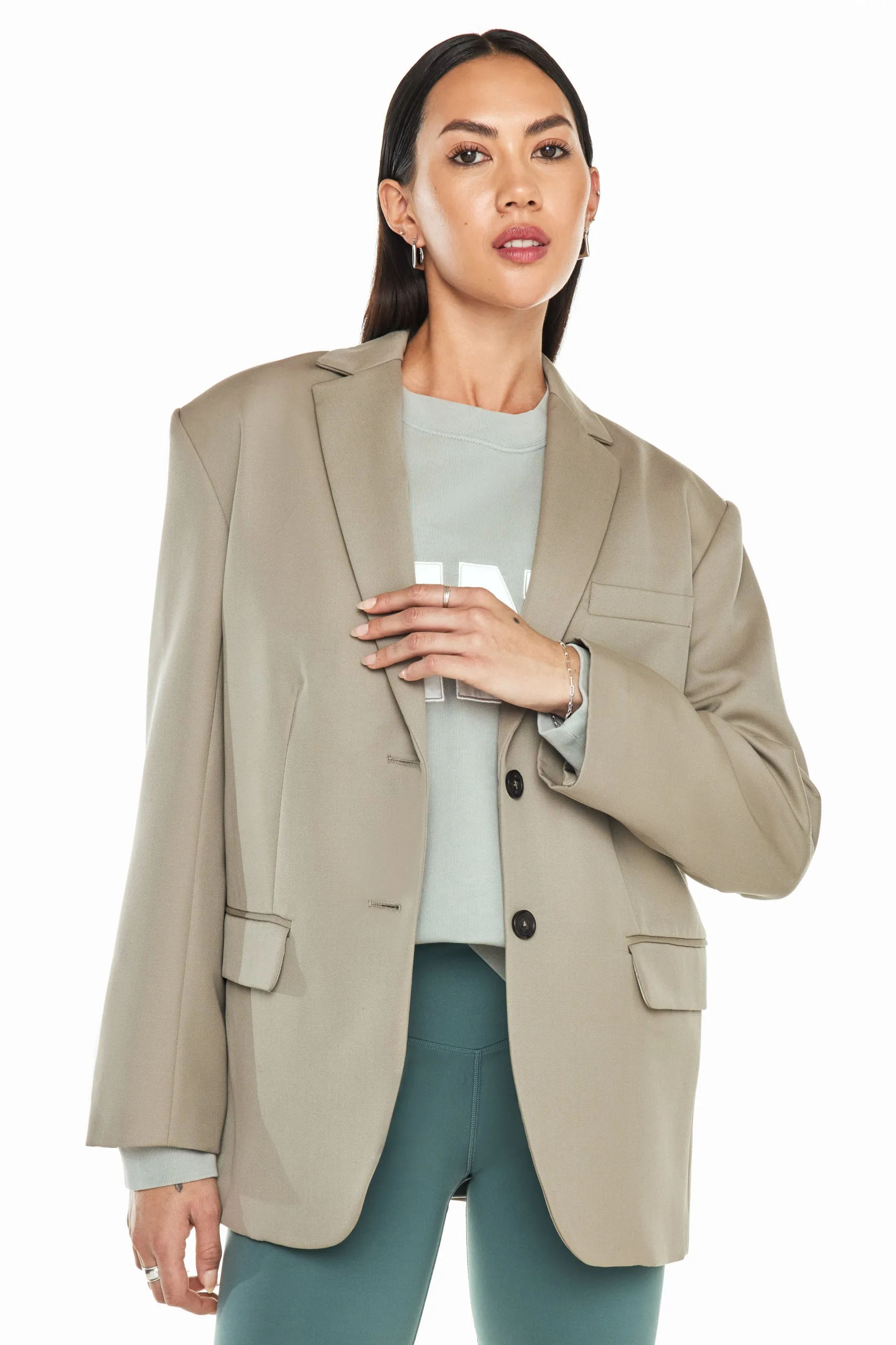 Quinn Blazer - Green Khaki