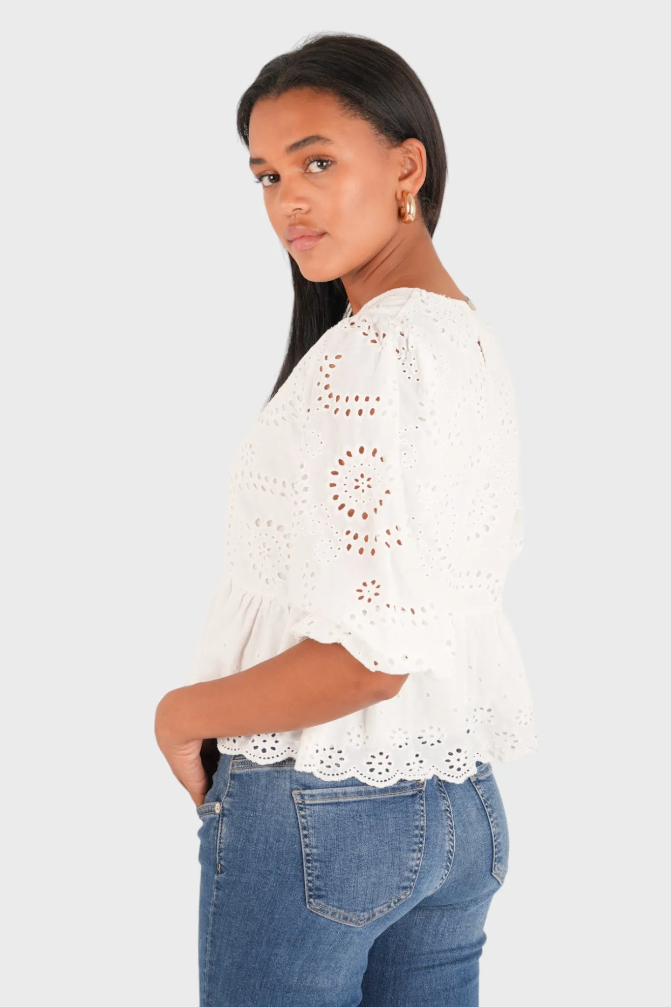 "Dazzle" blouse white