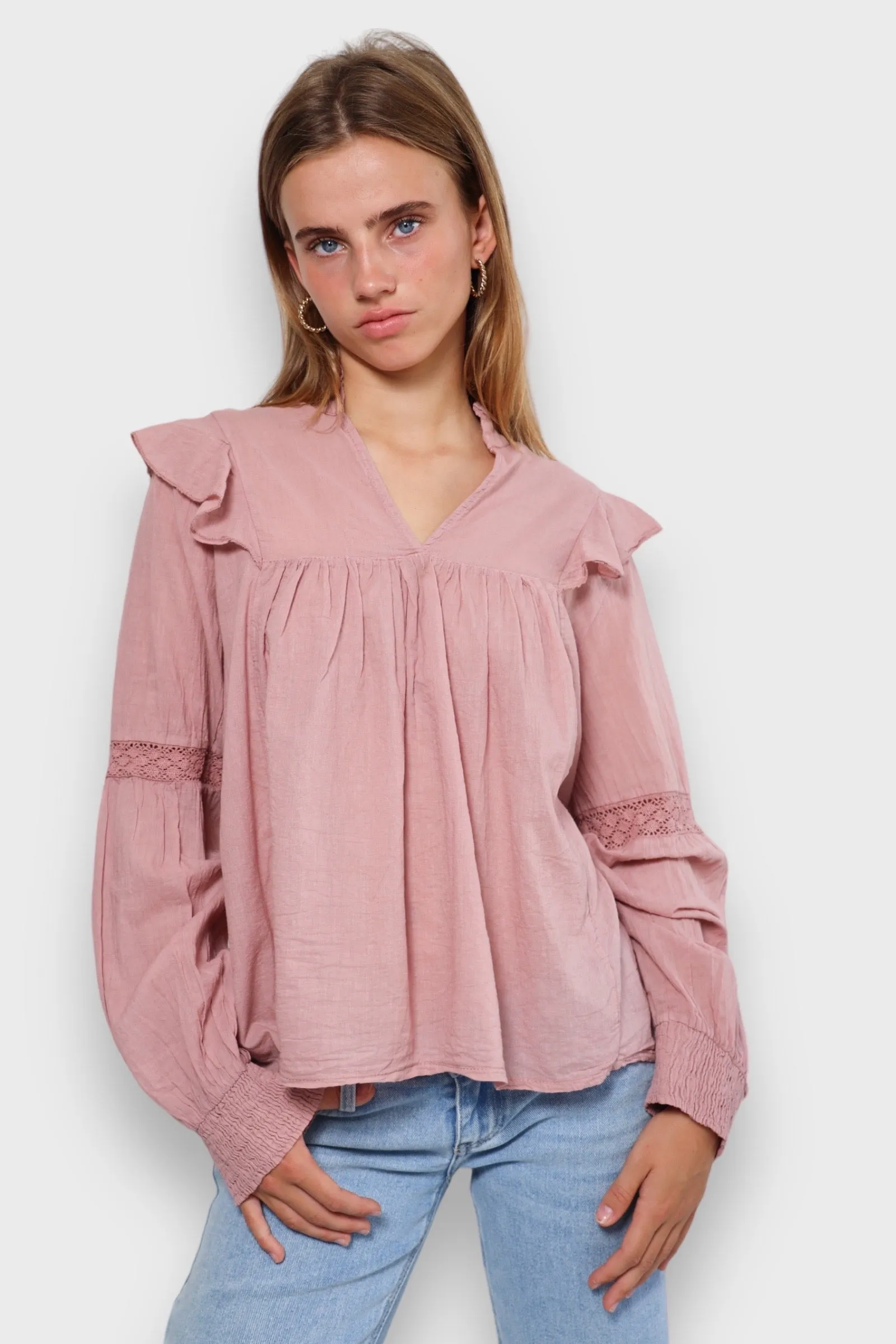 "Glory" blouse pink