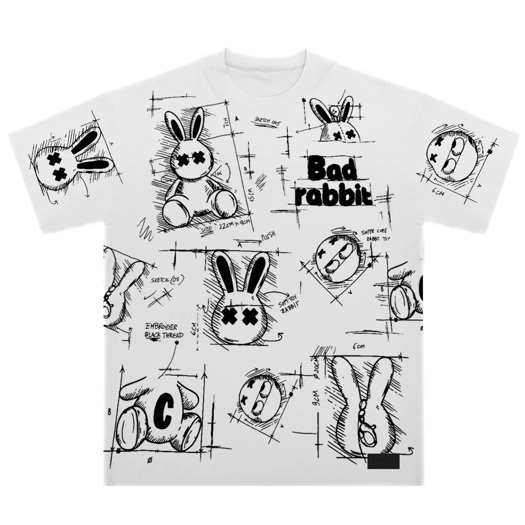 "RCL Comic Rabbit " Drop-Shoulder Oversized Tee - 2818