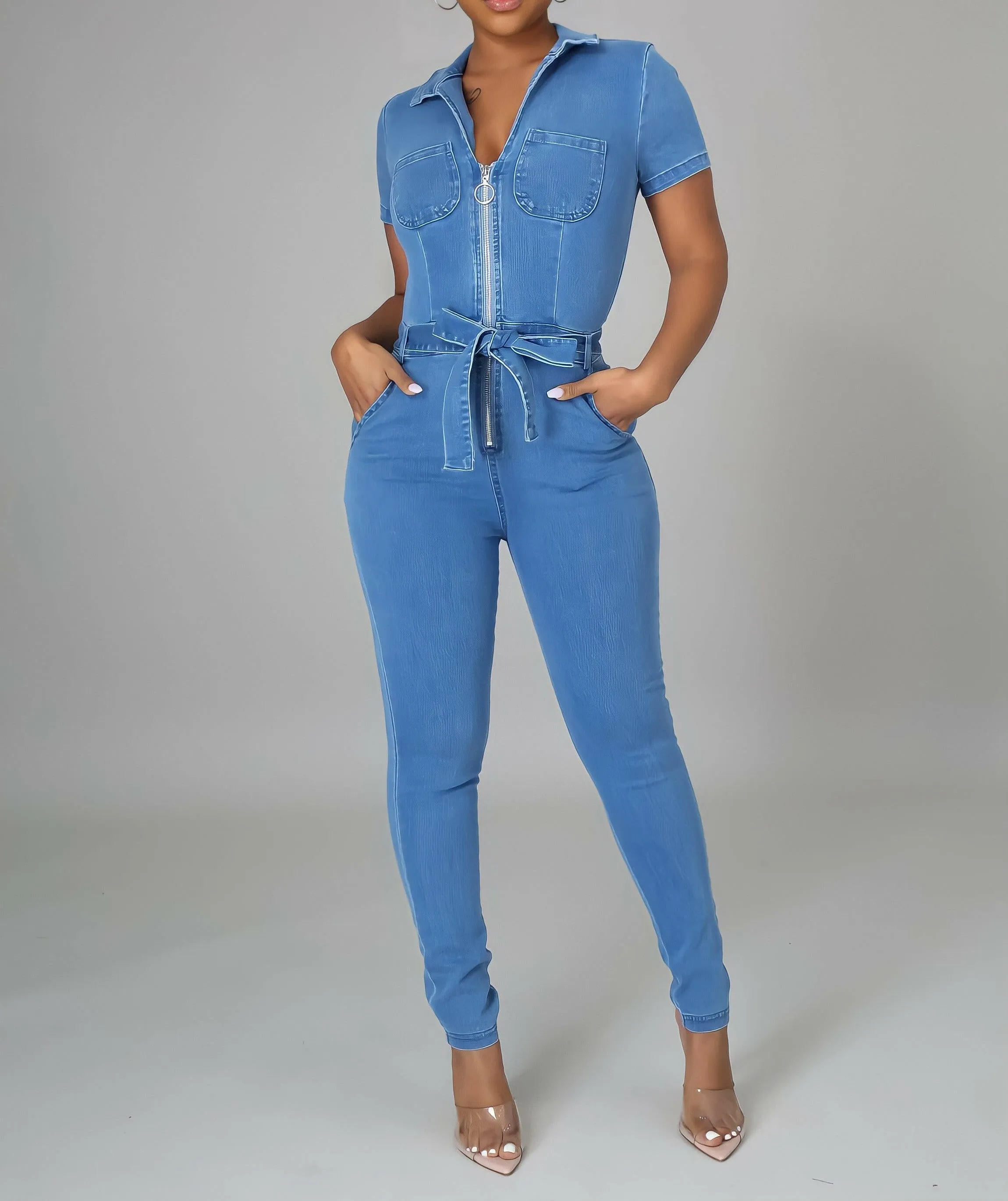 "Tayla" Denim Jumpsuit