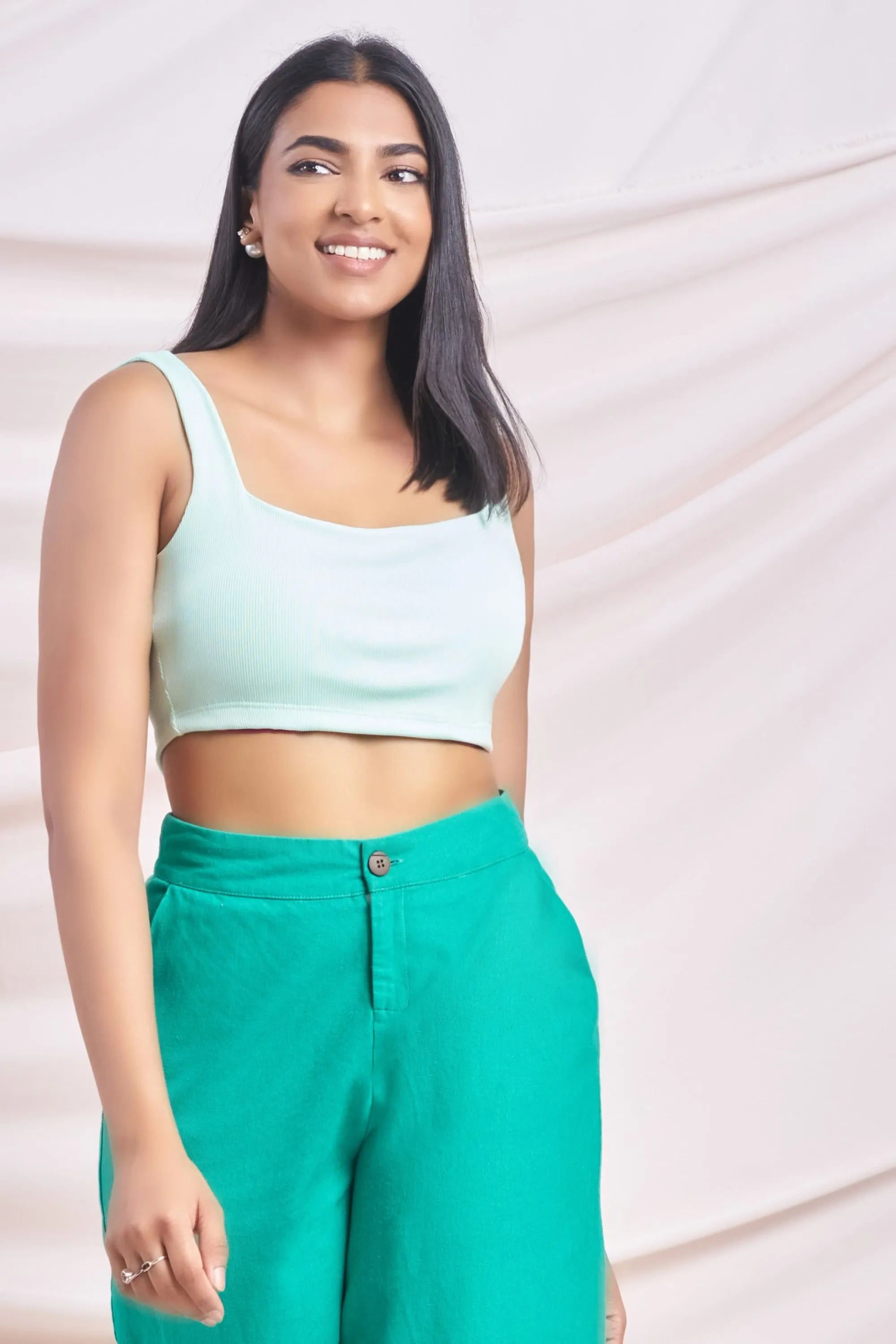 Rib Cropped Tank Top