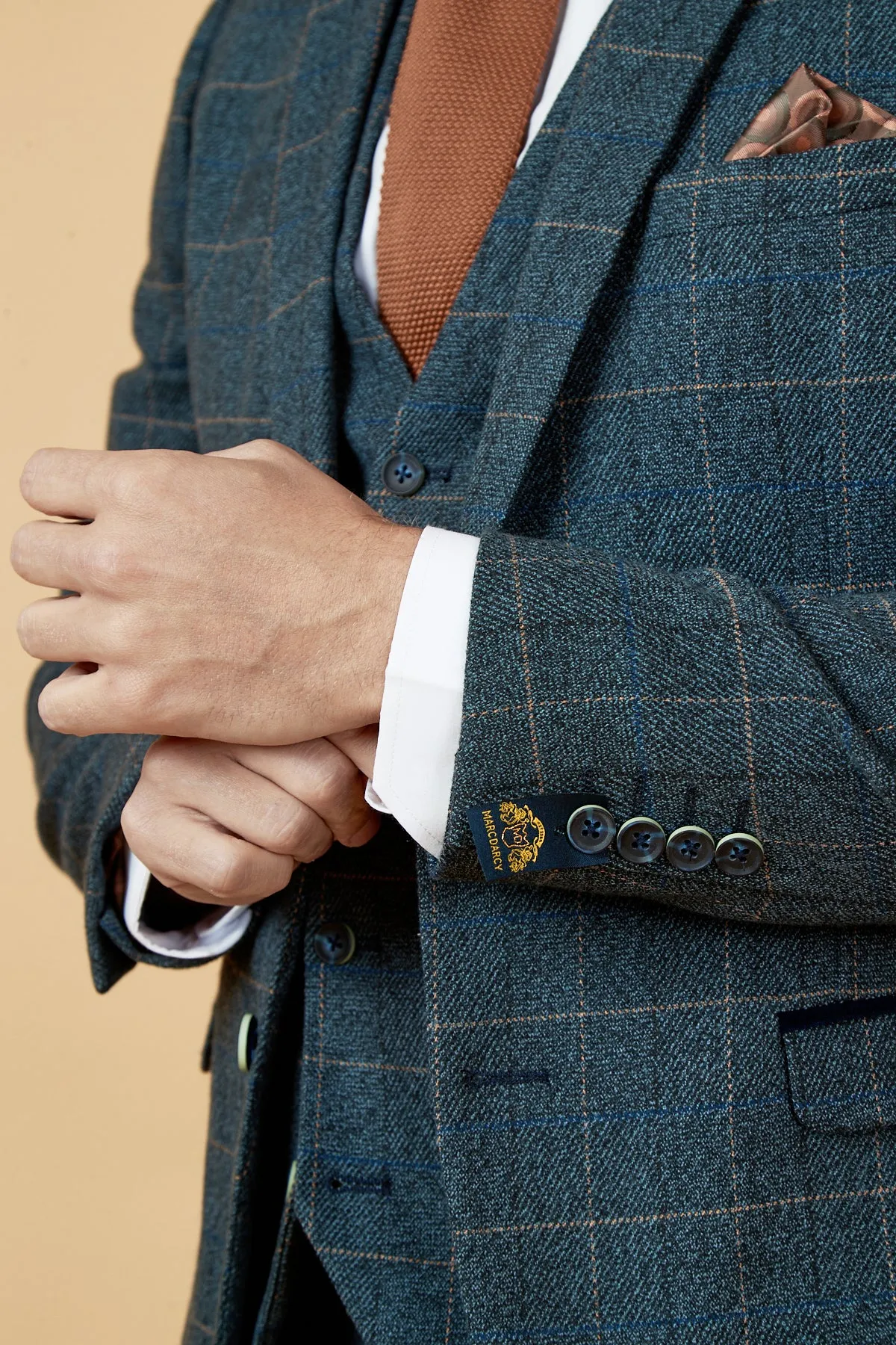 SCOTT - Blue Tweed Check Blazer