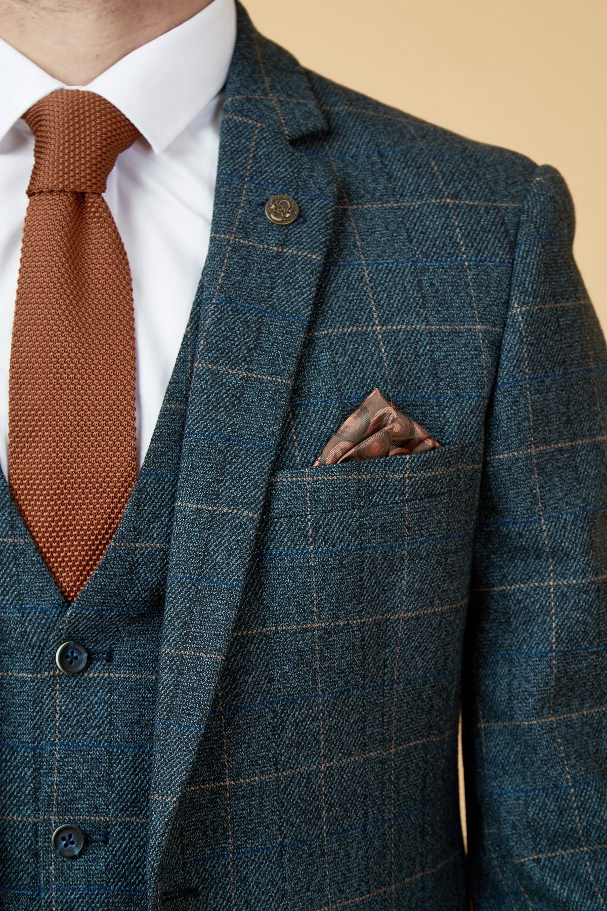 SCOTT - Blue Tweed Check Blazer